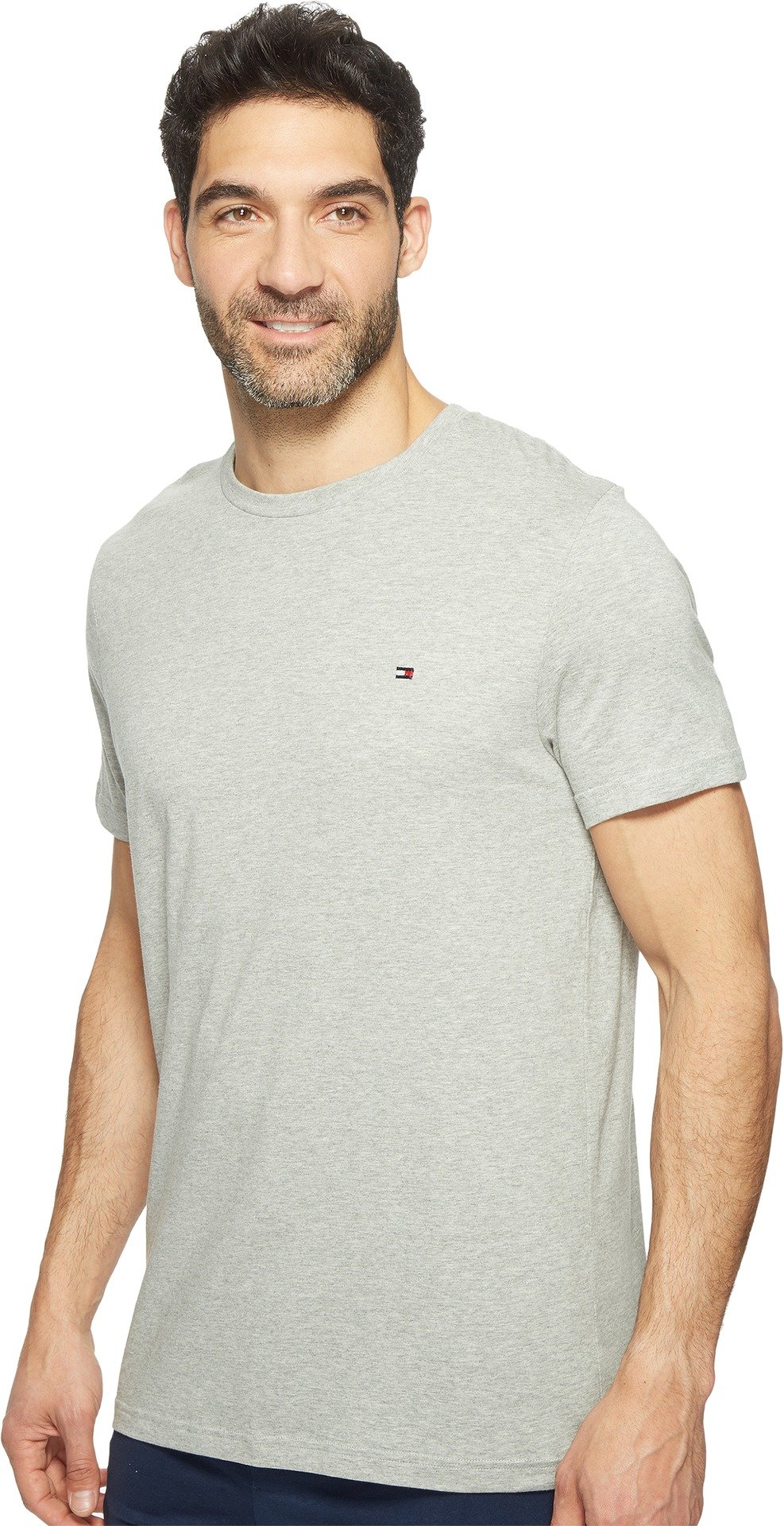 Foto 3 pulgar | Camiseta De Pijama Con Cuello Redondo Con La Bandera De Tommy Hilfiger Para Hombre, Color Gris - Venta Internacional.