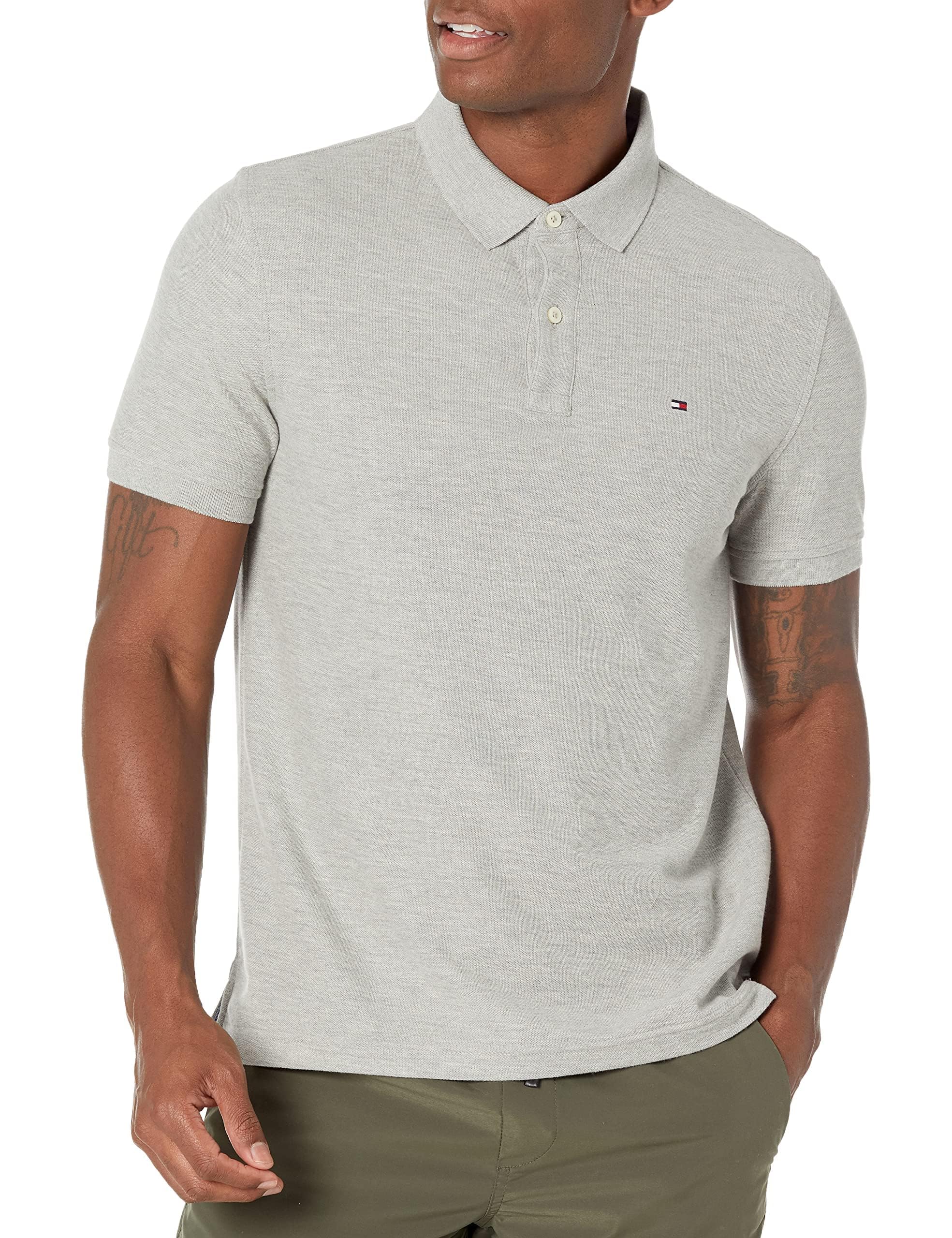 Polo Tommy Hilfiger Sport Que Absorbe La Humedad Uv S, Gris - Venta Internacional.