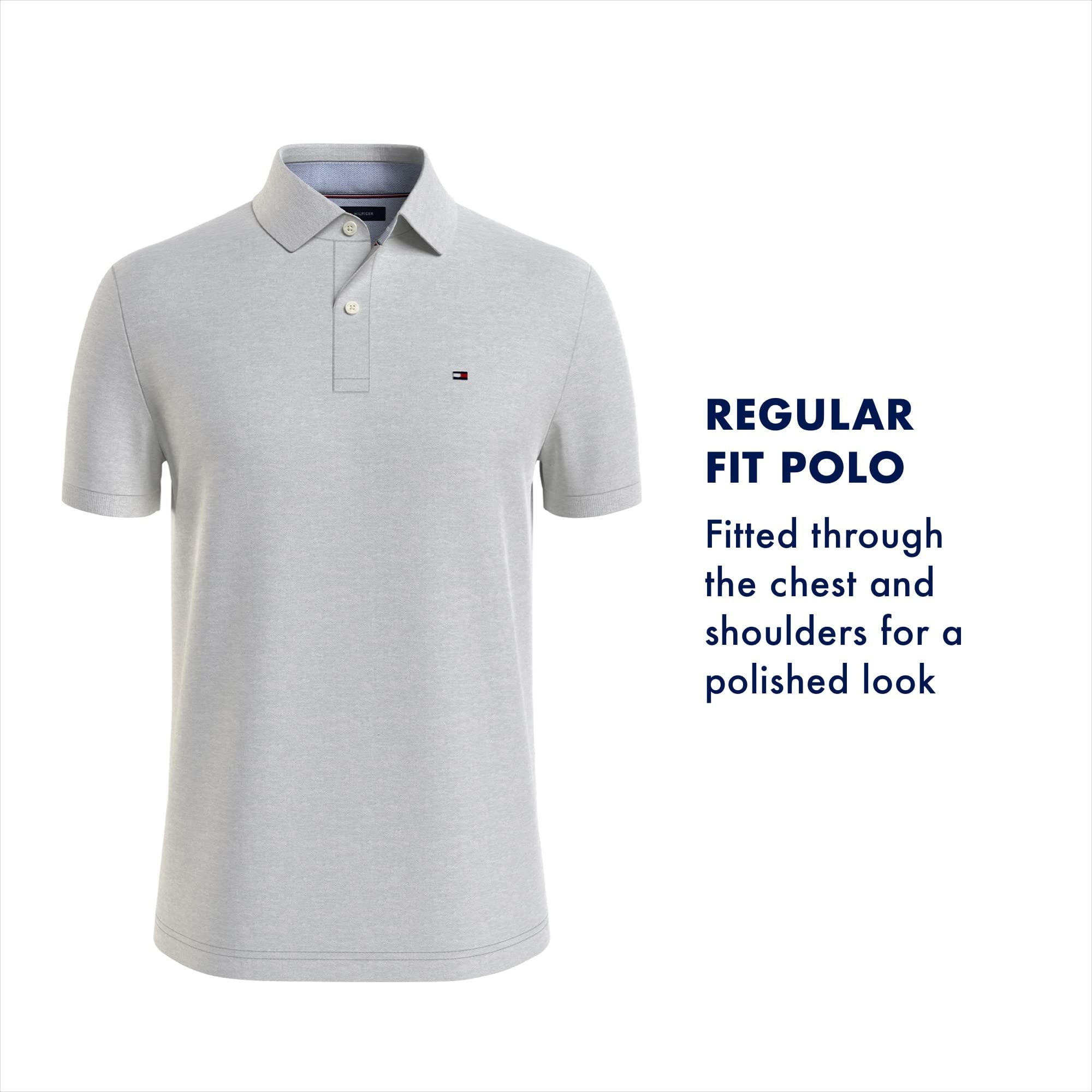 Foto 5 | Polo Tommy Hilfiger Sport Que Absorbe La Humedad Uv S, Gris - Venta Internacional.