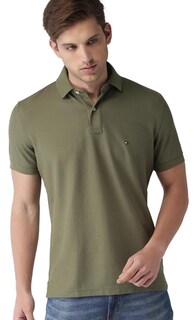 Foto 2 | Polo Tommy Hilfiger Verde Oliva de Corte Regular para Hombre - Venta Internacional