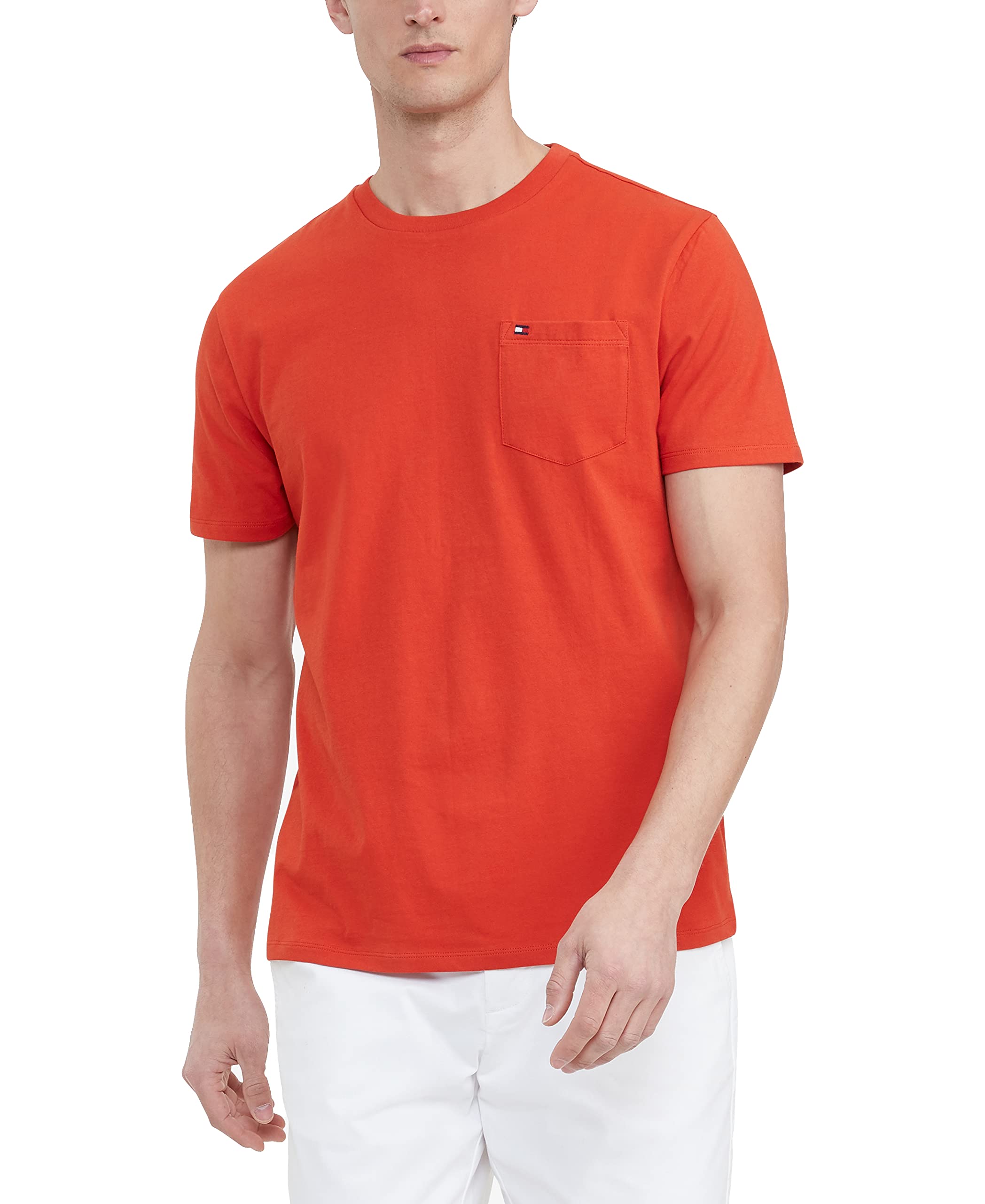 Foto 2 pulgar | Camiseta Tommy Hilfiger De Manga Corta Con Cuello Redondo Y Bolsillo Para Hombre - Venta Internacional.