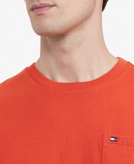 Foto 3 | Camiseta Tommy Hilfiger De Manga Corta Con Cuello Redondo Y Bolsillo Para Hombre - Venta Internacional.