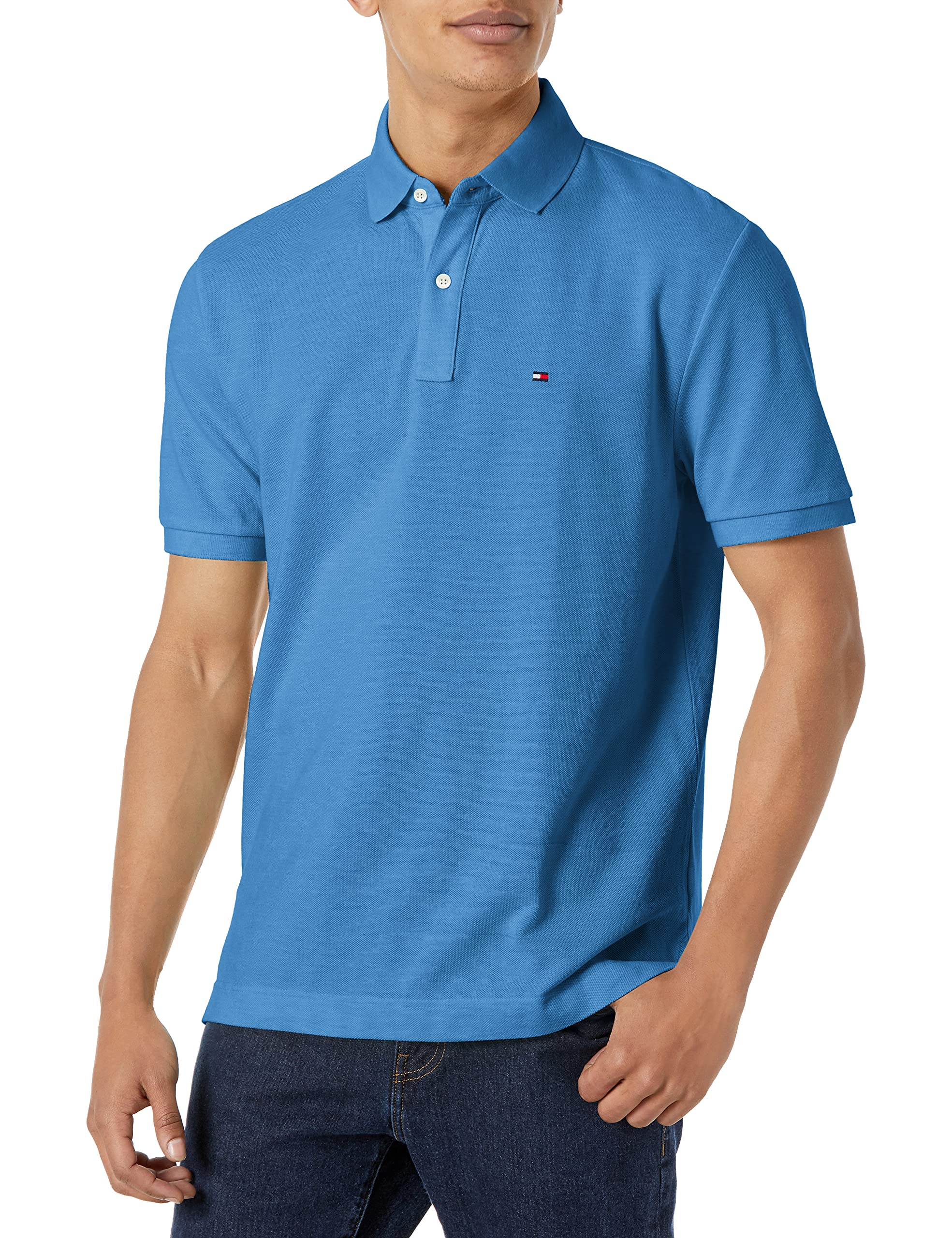 Polo Tommy Hilfiger De Piqué De Algodón De Manga Corta Para Hombre - Venta Internacional.