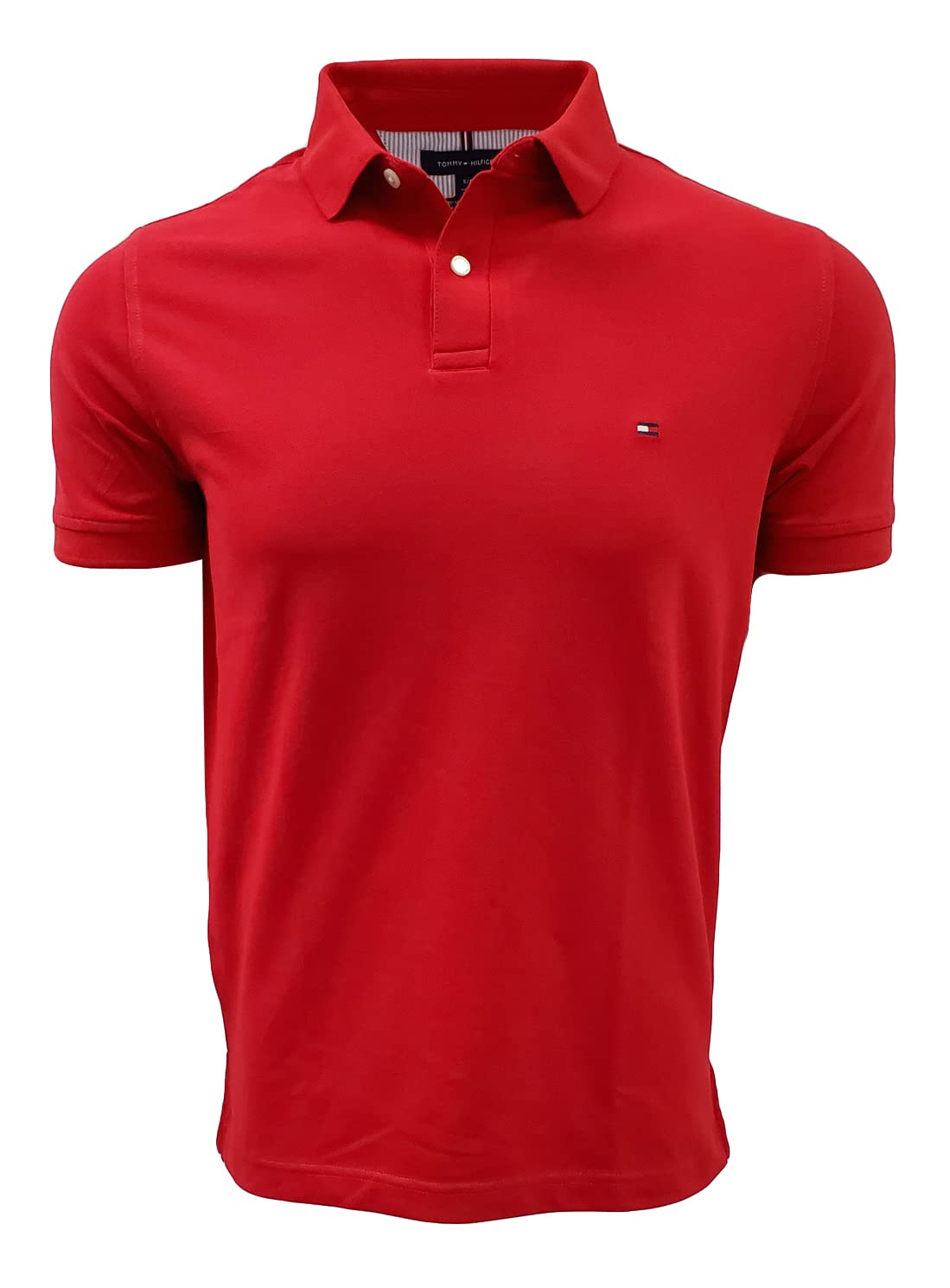 Foto 2 pulgar | Polo Tommy Hilfiger Regular Fit Stretch Para Hombre Rojo - Venta Internacional.