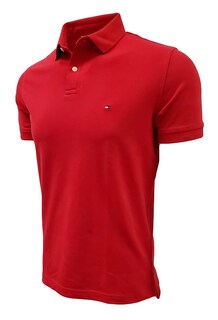 Foto 3 | Polo Tommy Hilfiger Regular Fit Stretch Para Hombre Rojo - Venta Internacional.