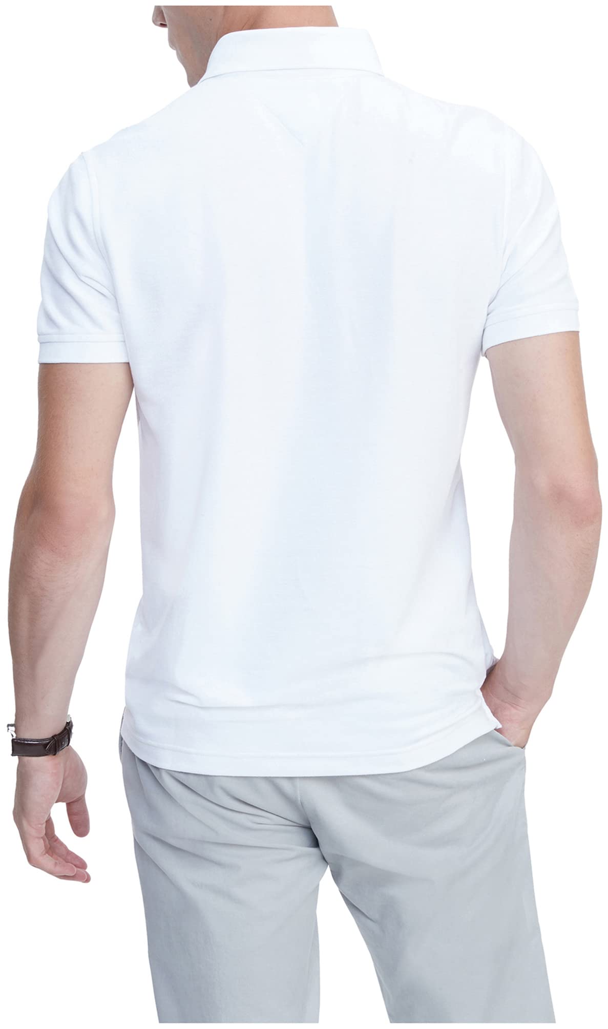Foto 3 pulgar | Polo Tommy Hilfiger De Manga Corta Para Hombre Fresh White - Venta Internacional.