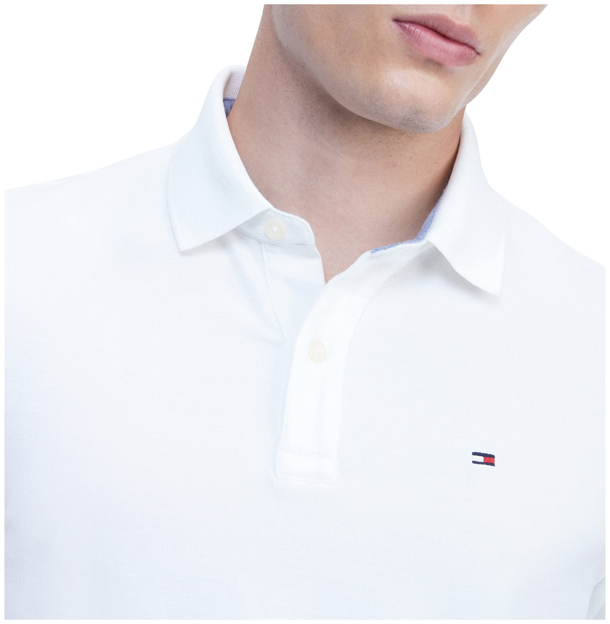 Foto 7 pulgar | Polo Tommy Hilfiger De Manga Corta Para Hombre Fresh White - Venta Internacional.