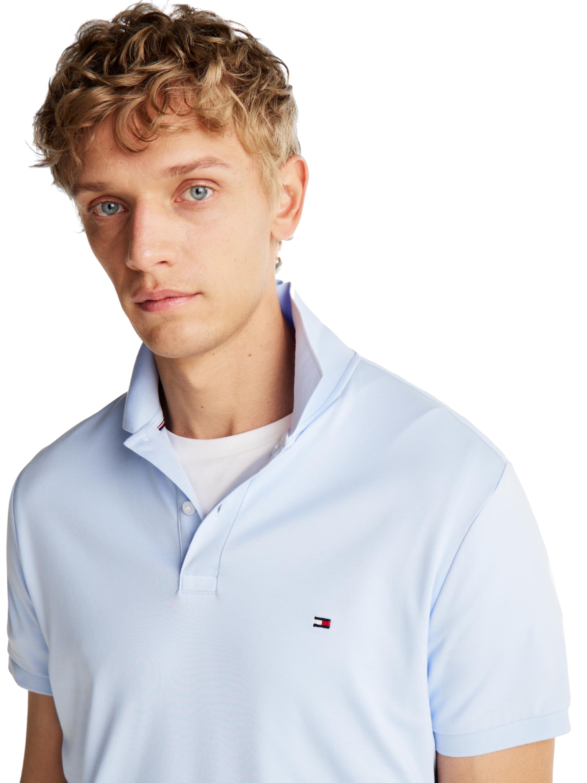 Foto 3 pulgar | Polo Tommy Hilfiger De Algodón Líquido De Corte Regular Para Hombre - Venta Internacional.