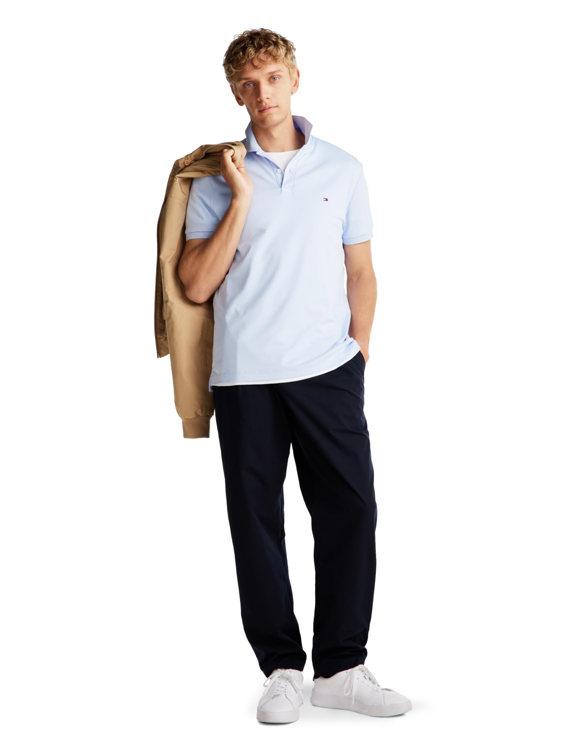 Foto 4 pulgar | Polo Tommy Hilfiger De Algodón Líquido De Corte Regular Para Hombre - Venta Internacional.