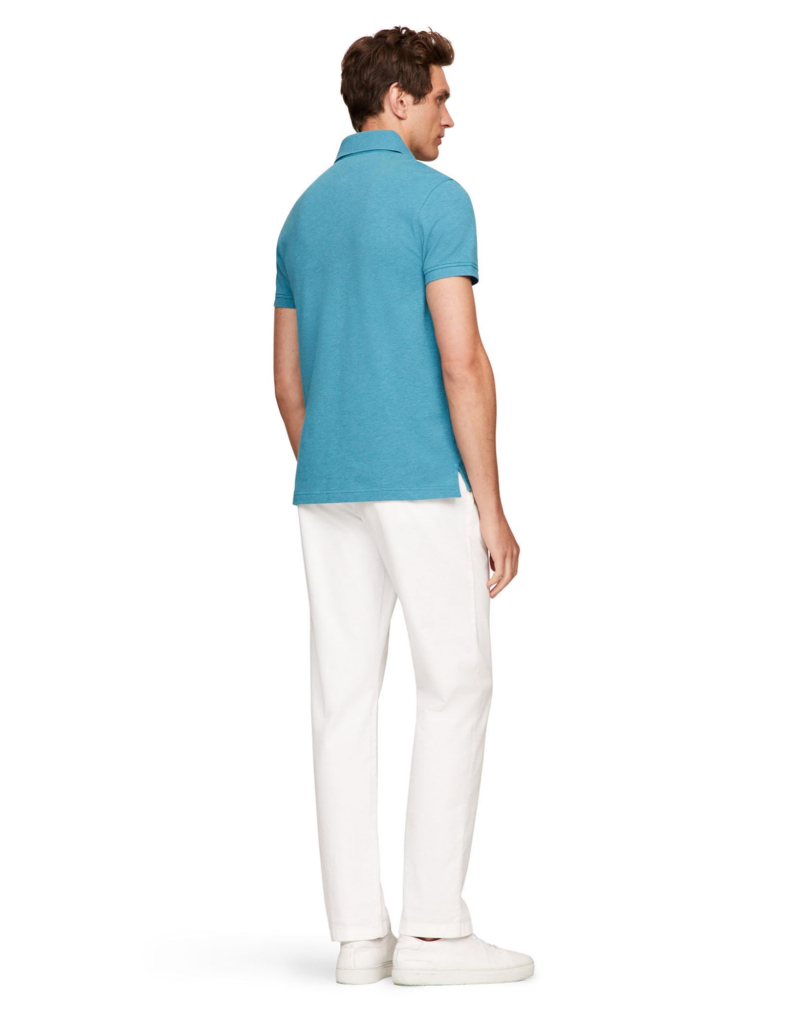 Foto 4 pulgar | Polo Tommy Hilfiger 1985 Slim De Manga Corta Para Hombre - Venta Internacional.