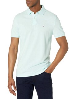 Foto 1 | Polo Tommy Hilfiger Para Hombre, Corte Personalizado, Color Verde Jaspeado - Venta Internacional.