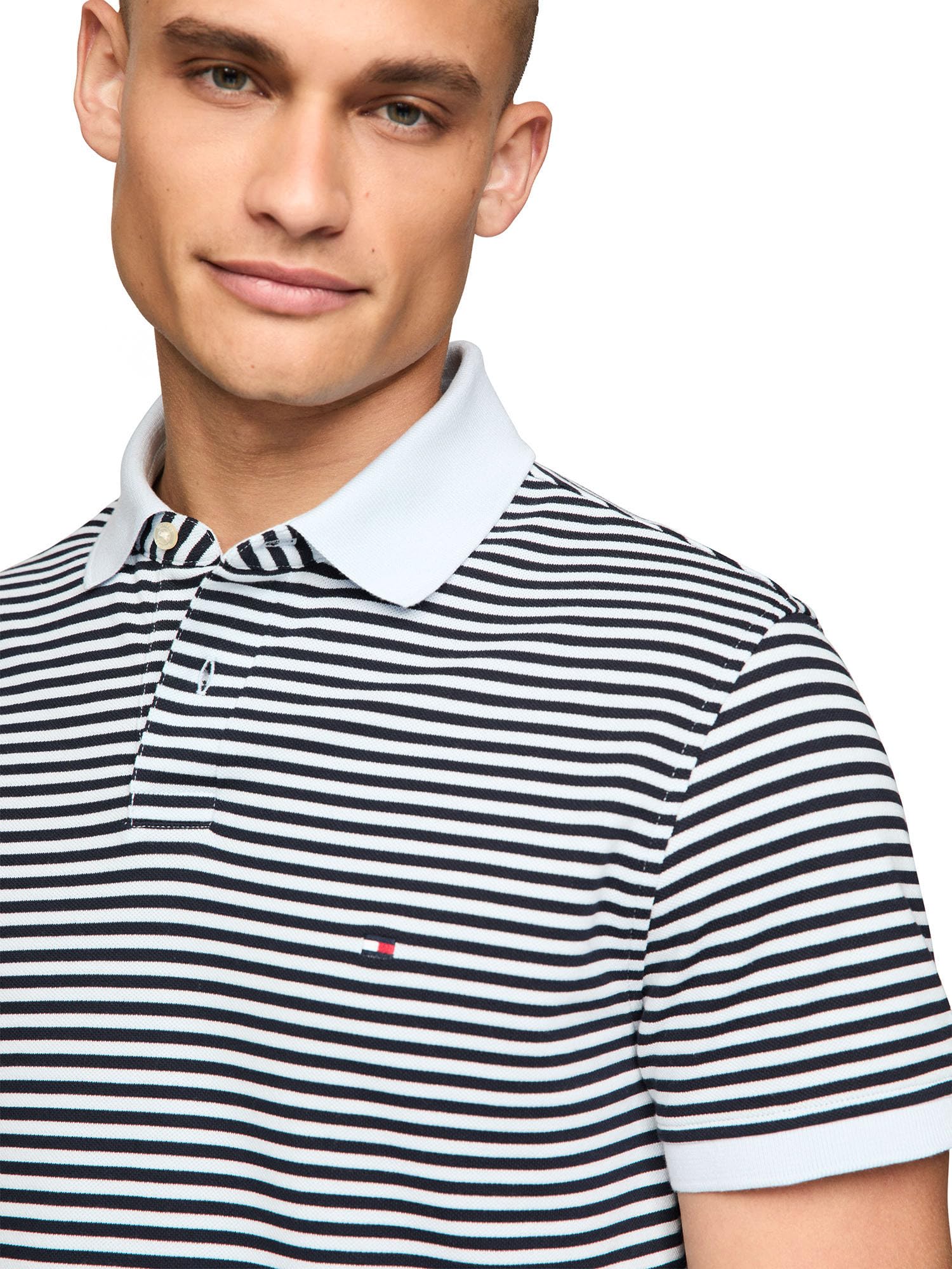 Foto 3 pulgar | Polo Tommy Hilfiger 1985 Slim De Manga Corta Para Hombre - Venta Internacional.