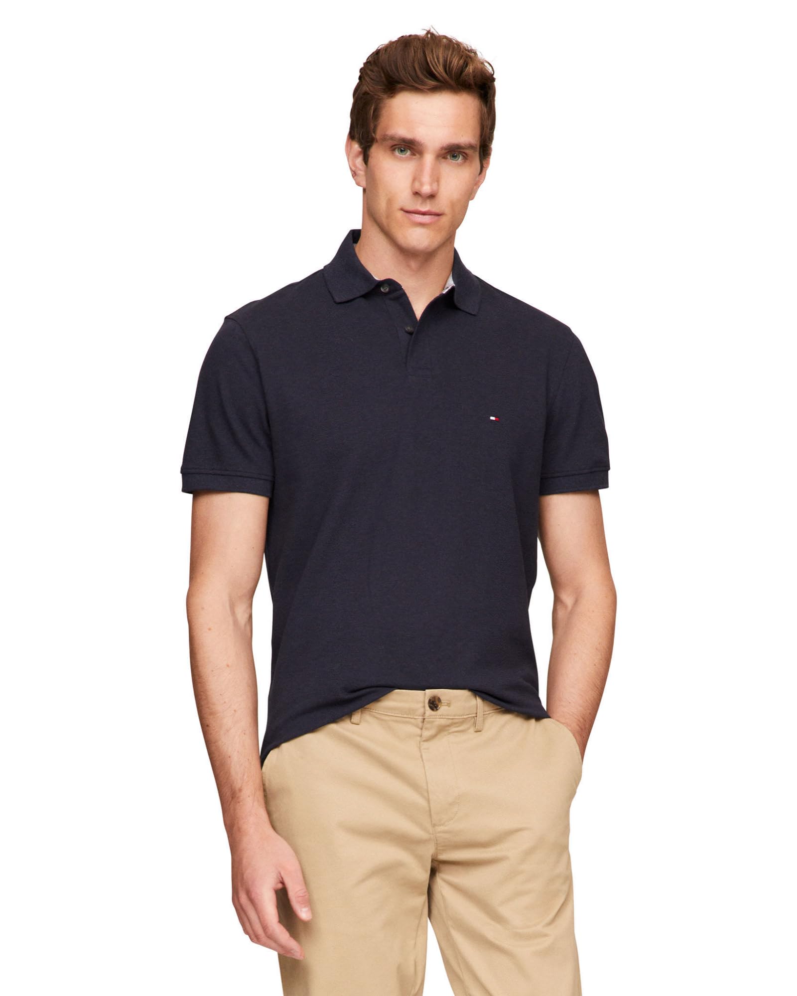 Polo Tommy Hilfiger 1985 De Manga Corta Regular Para Hombre - Venta Internacional.