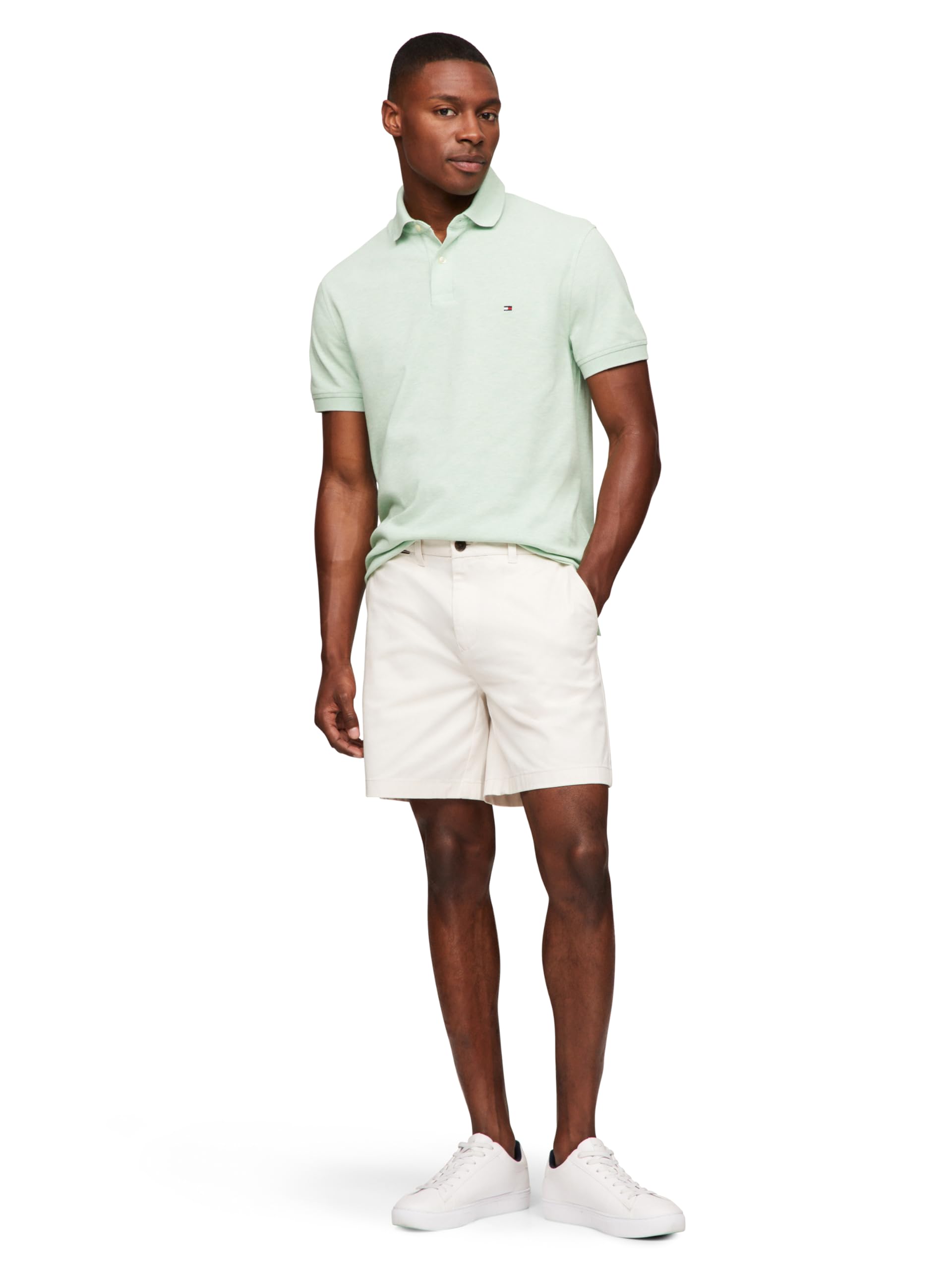Foto 4 pulgar | Polo Tommy Hilfiger 1985 Slim De Manga Corta Para Hombre - Venta Internacional.