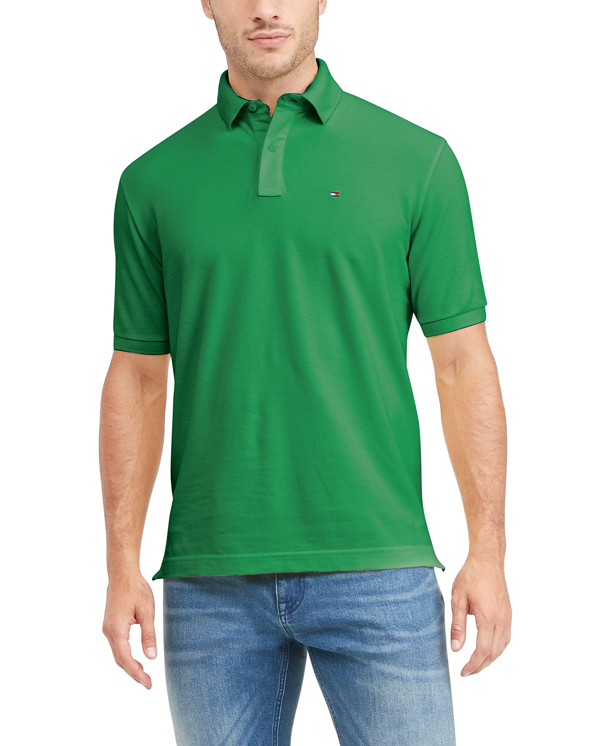 Foto 2 pulgar | Polo Tommy Hilfiger Custom Fin Fern Green Para Hombre - Venta Internacional.