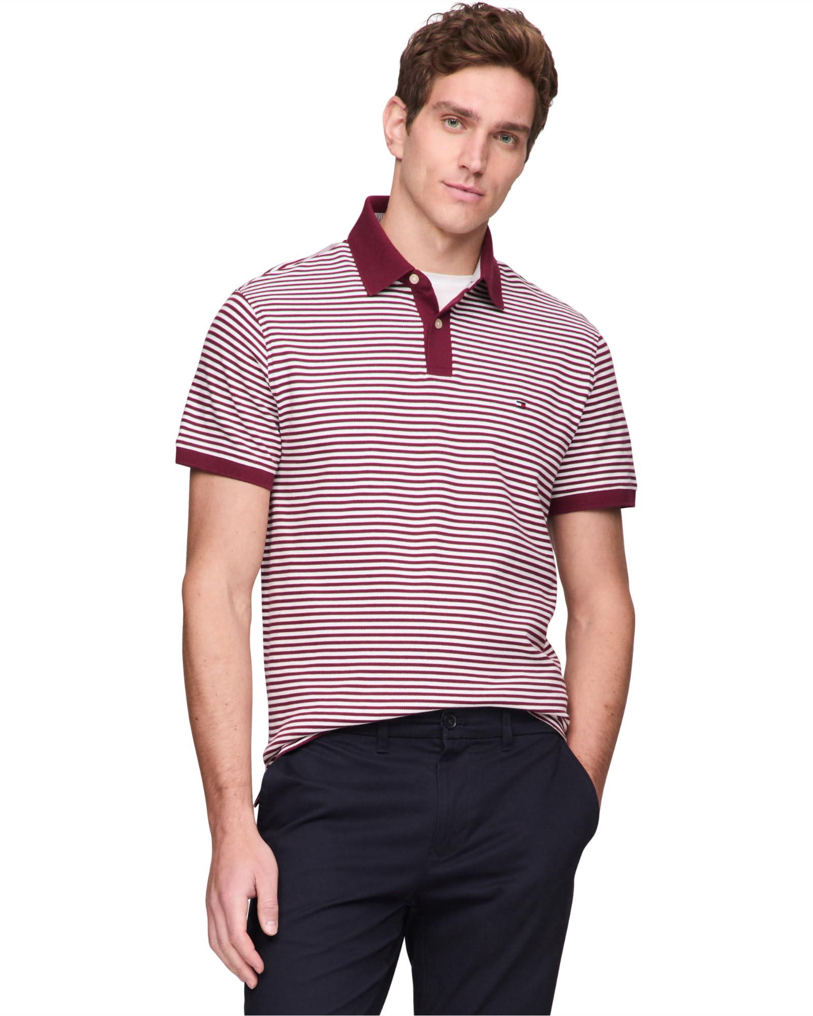 Foto 2 pulgar | Polo Tommy Hilfiger 1985 De Manga Corta Regular Para Hombre - Venta Internacional.