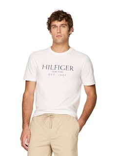 Foto 1 | Camiseta Tommy Hilfiger Big Hilfiger Logo Para Hombre, Color Blanco, Algodón - Venta Internacional.