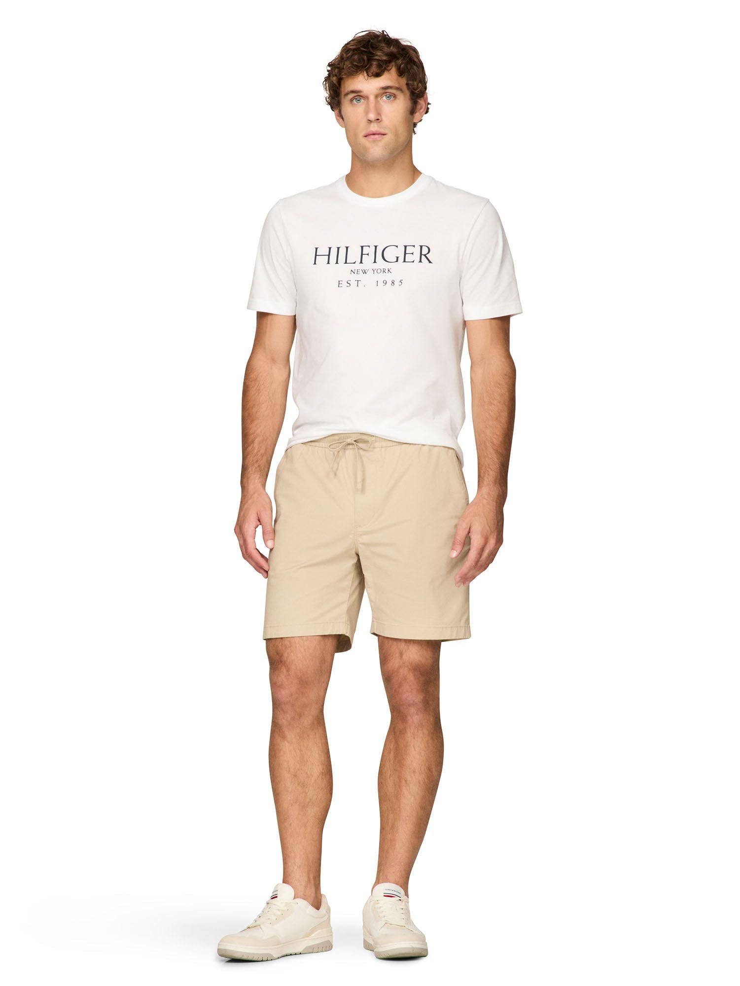 Foto 3 | Camiseta Tommy Hilfiger Big Hilfiger Logo Para Hombre, Color Blanco, Algodón - Venta Internacional.