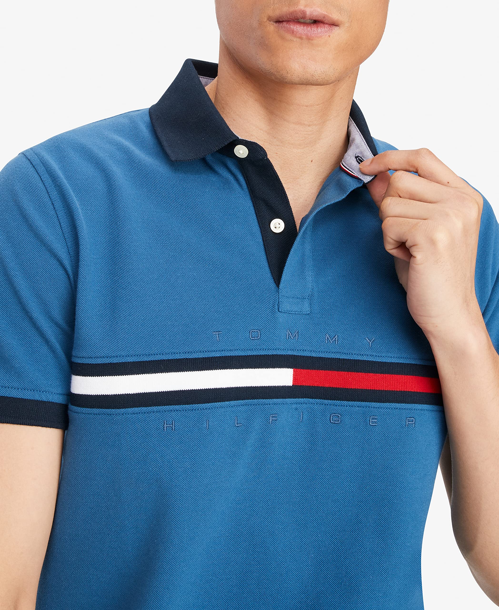 Foto 4 pulgar | Polo Tommy Hilfiger De Piqué De Algodón De Manga Corta Para Hombre - Venta Internacional.