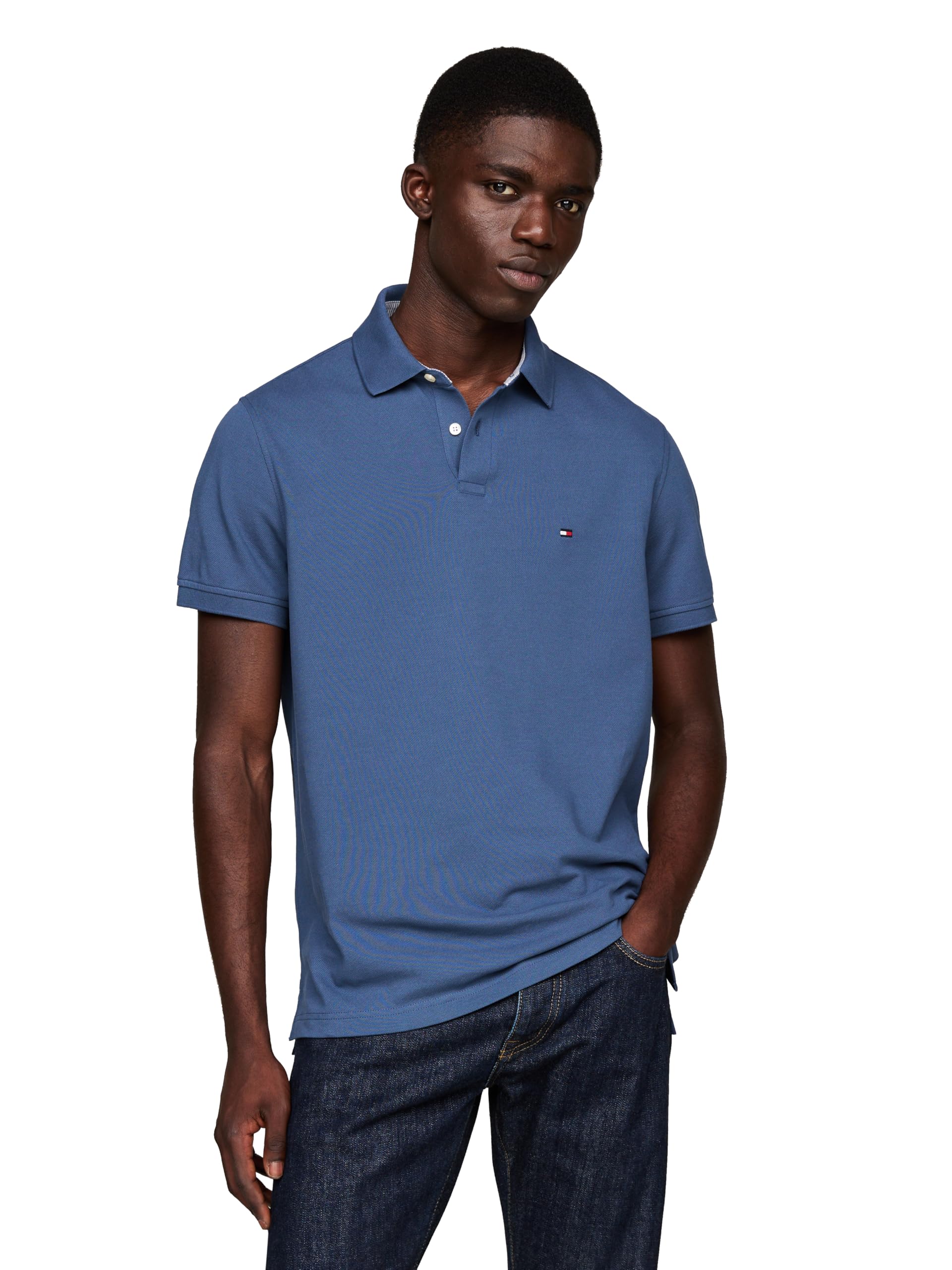 Foto 2 pulgar | Polo Tommy Hilfiger 1985 Slim De Manga Corta Para Hombre - Venta Internacional.