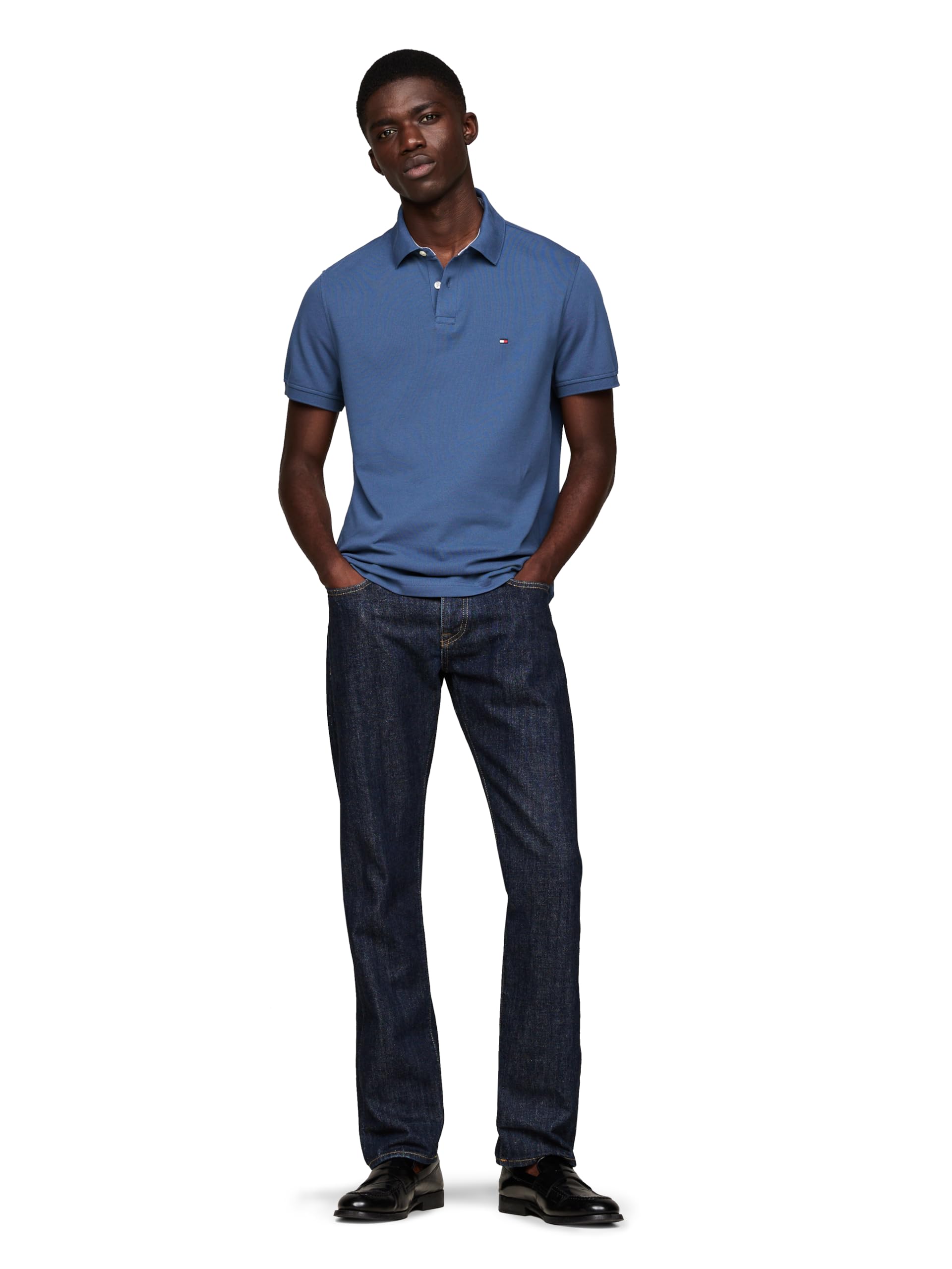 Foto 4 pulgar | Polo Tommy Hilfiger 1985 Slim De Manga Corta Para Hombre - Venta Internacional.