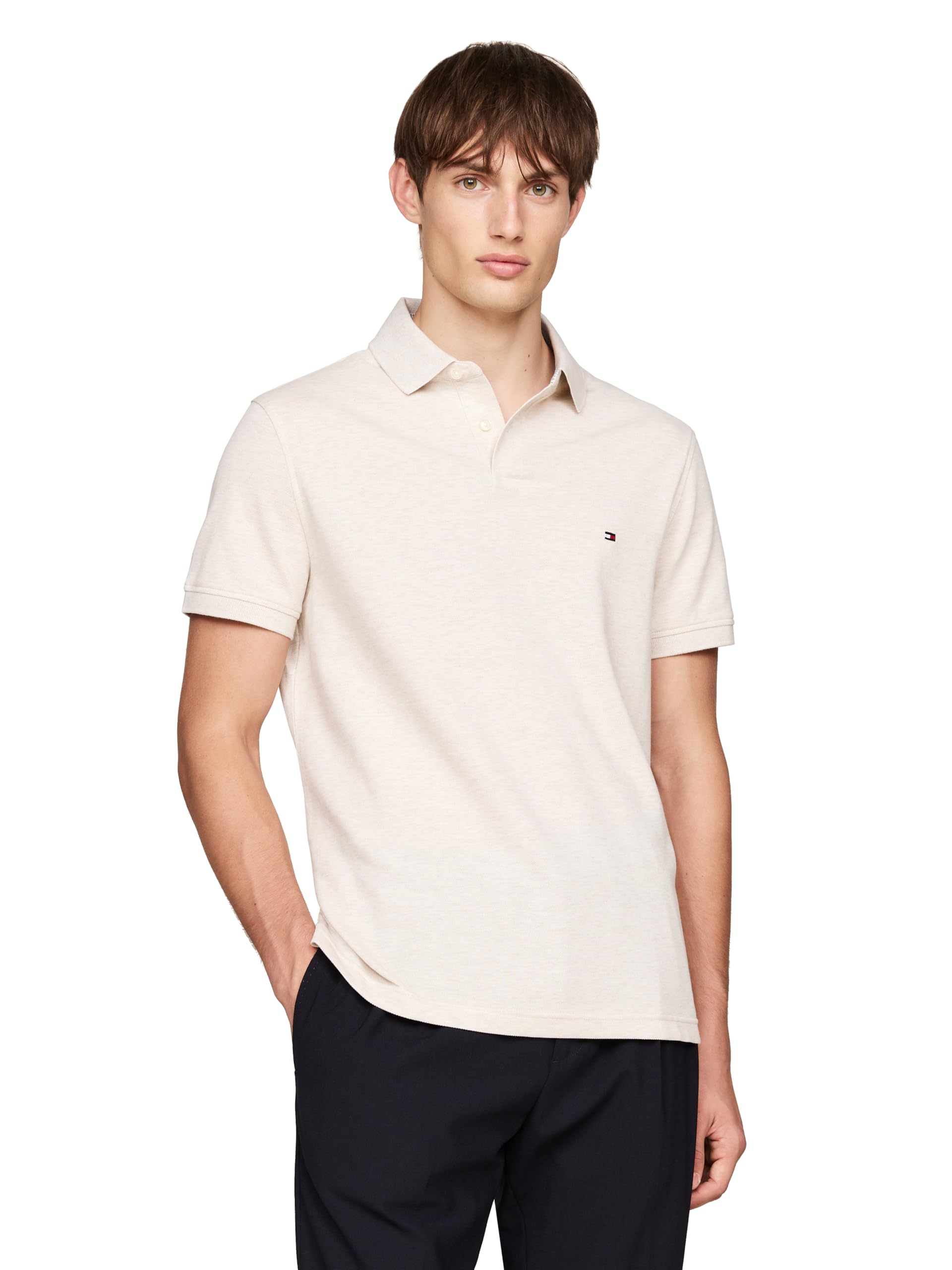 Polo Tommy Hilfiger 1985 Slim De Manga Corta Para Hombre - Venta Internacional.