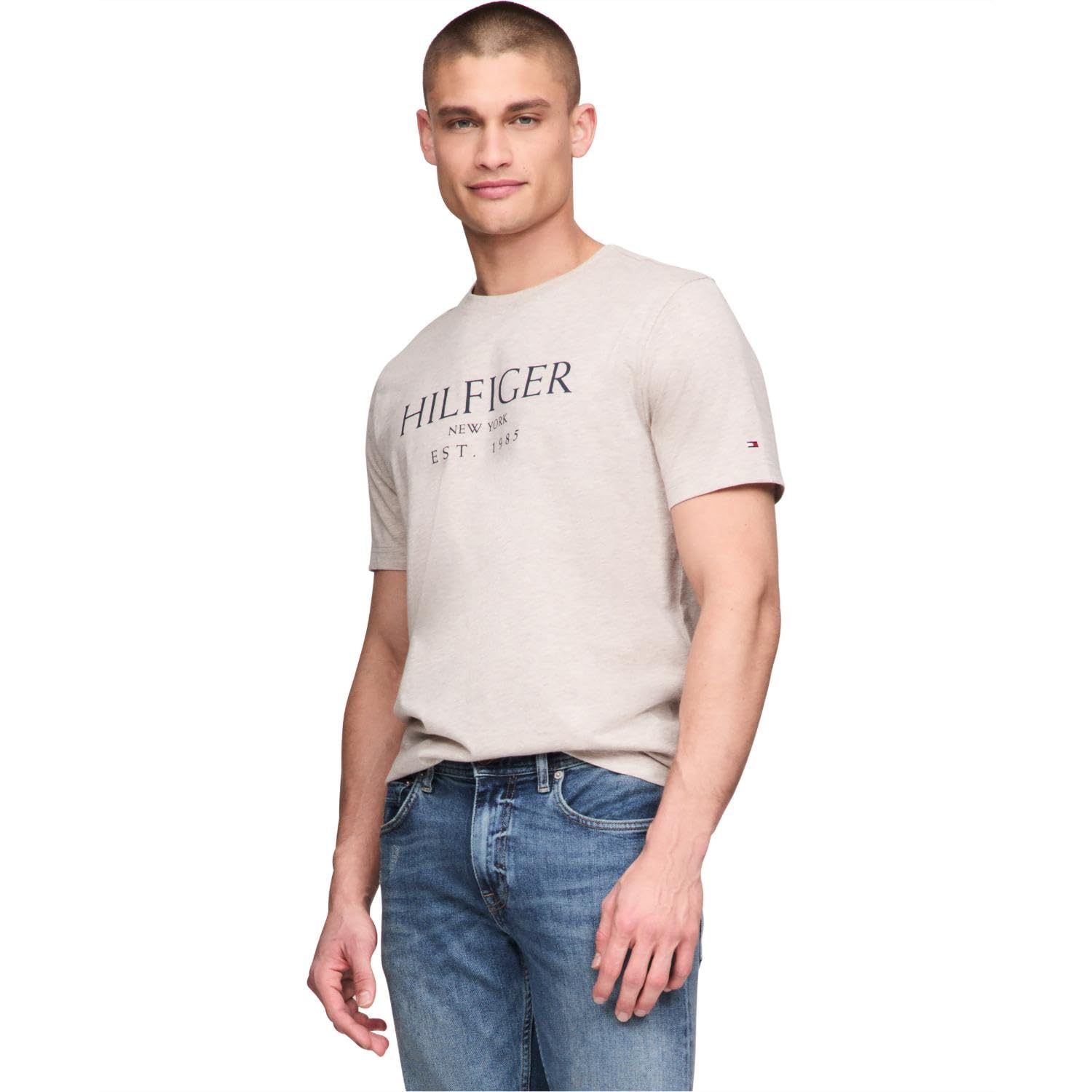 Foto 2 pulgar | Camiseta Tommy Hilfiger Big Hilfiger Logo Para Hombre - Venta Internacional.