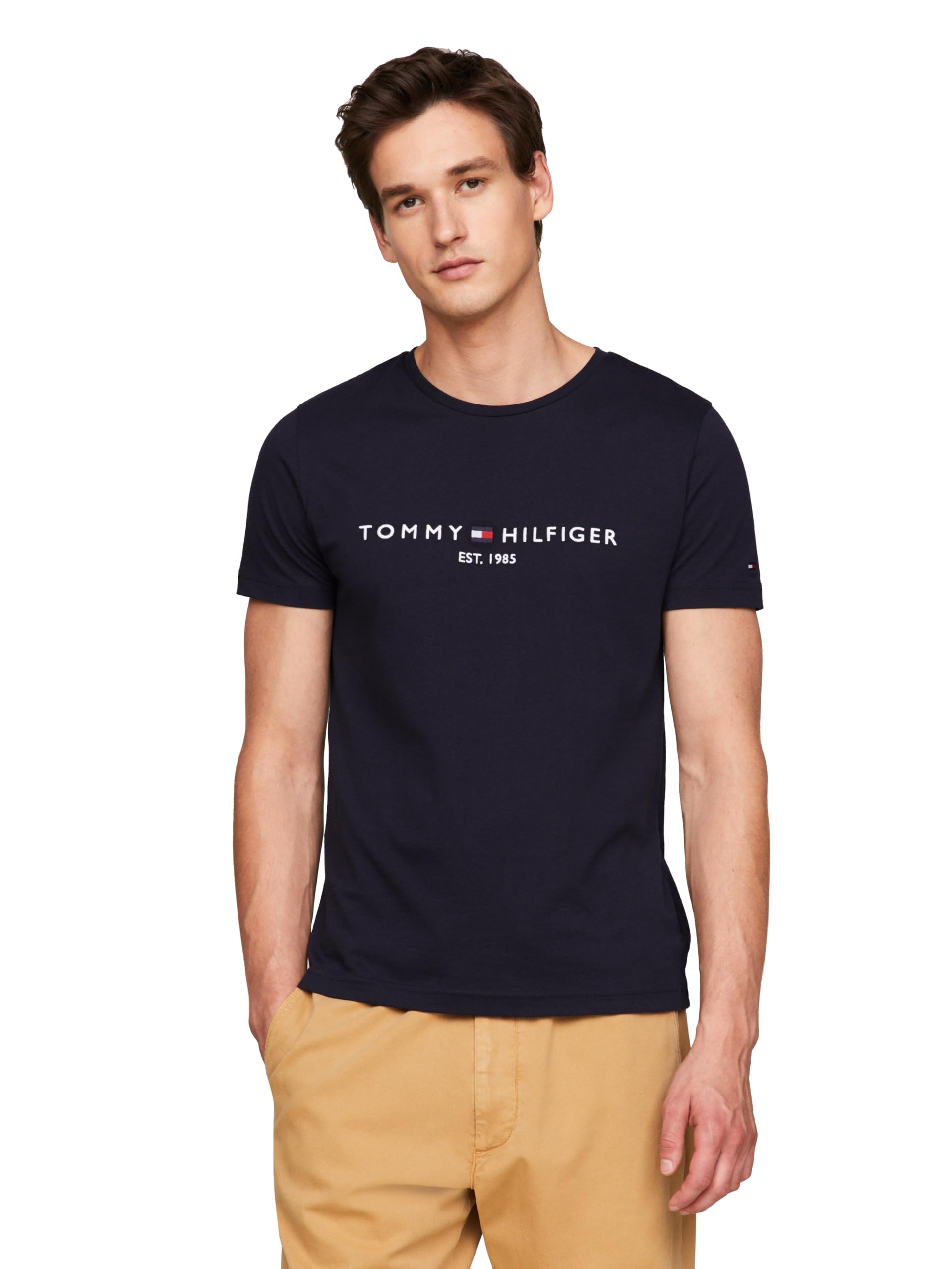 Foto 2 pulgar | Camiseta Tommy Hilfiger Con El Logotipo Bordado De Sky Captain Para Hombre - Venta Internacional.