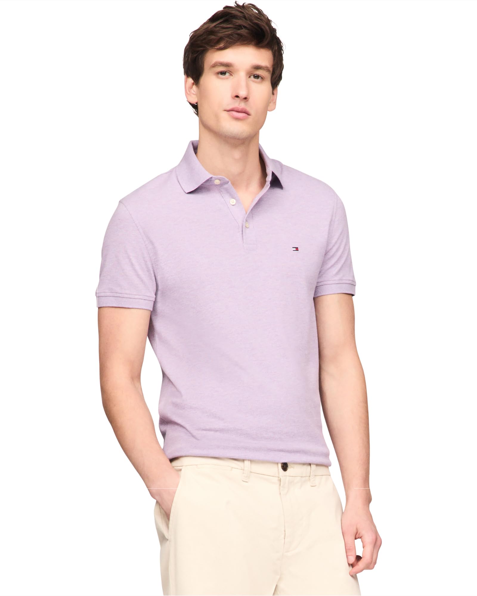 Foto 2 pulgar | Polo Tommy Hilfiger 1985 Slim De Manga Corta Para Hombre - Venta Internacional.