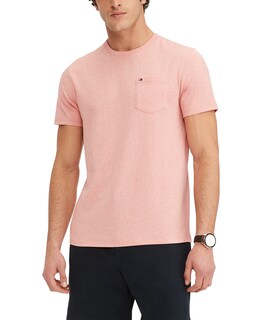 Foto 1 | Camiseta Tommy Hilfiger Para Hombre, Manga Corta, Cuello Redondo, Rosa - Venta Internacional.