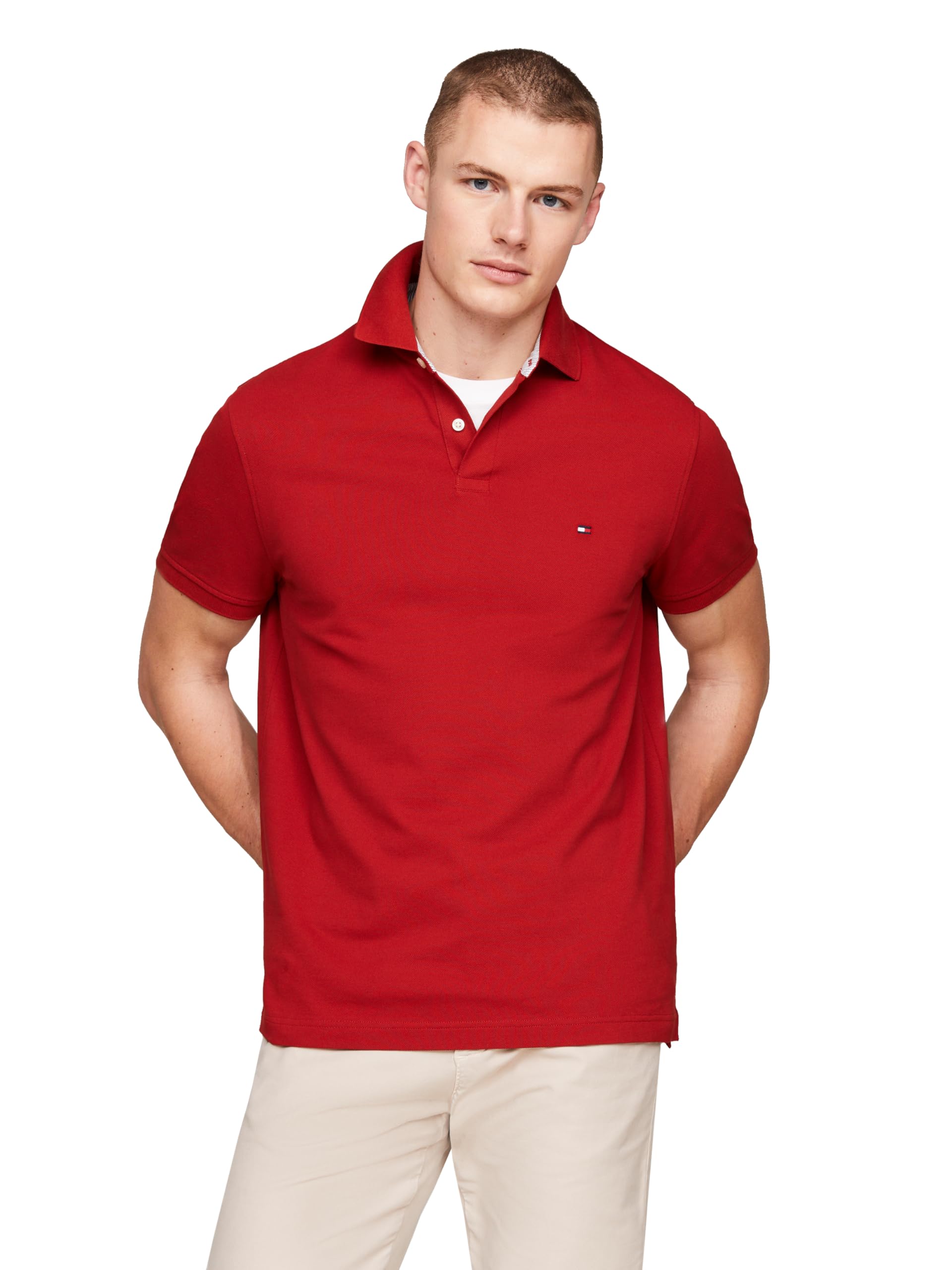 Foto 2 pulgar | Polo Tommy Hilfiger 1985 Slim De Manga Corta Para Hombre - Venta Internacional.
