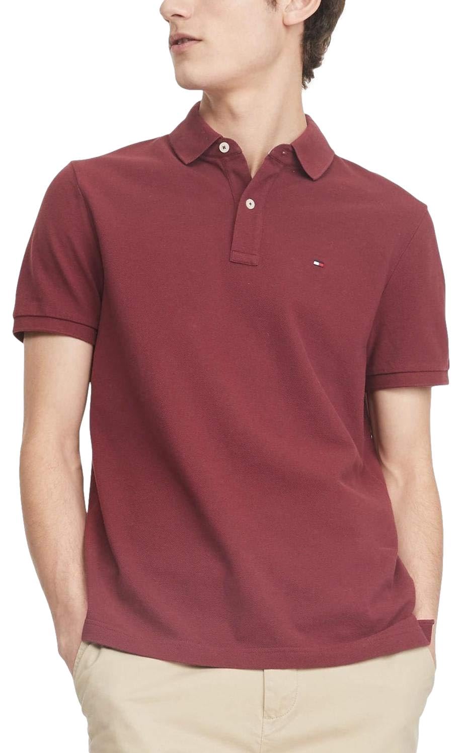 Foto 2 | Polo Tommy Hilfiger Corte Regular color Burdeos para Hombre - Venta Internacional