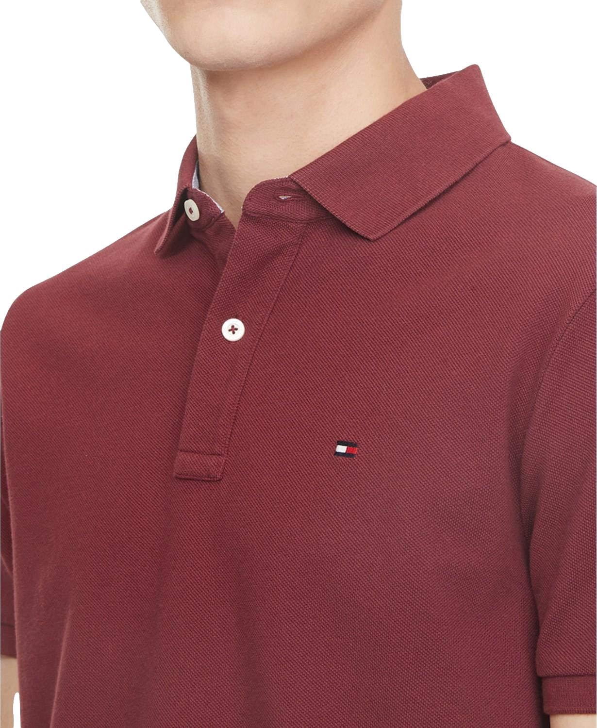 Foto 3 | Polo Tommy Hilfiger Corte Regular color Burdeos para Hombre - Venta Internacional