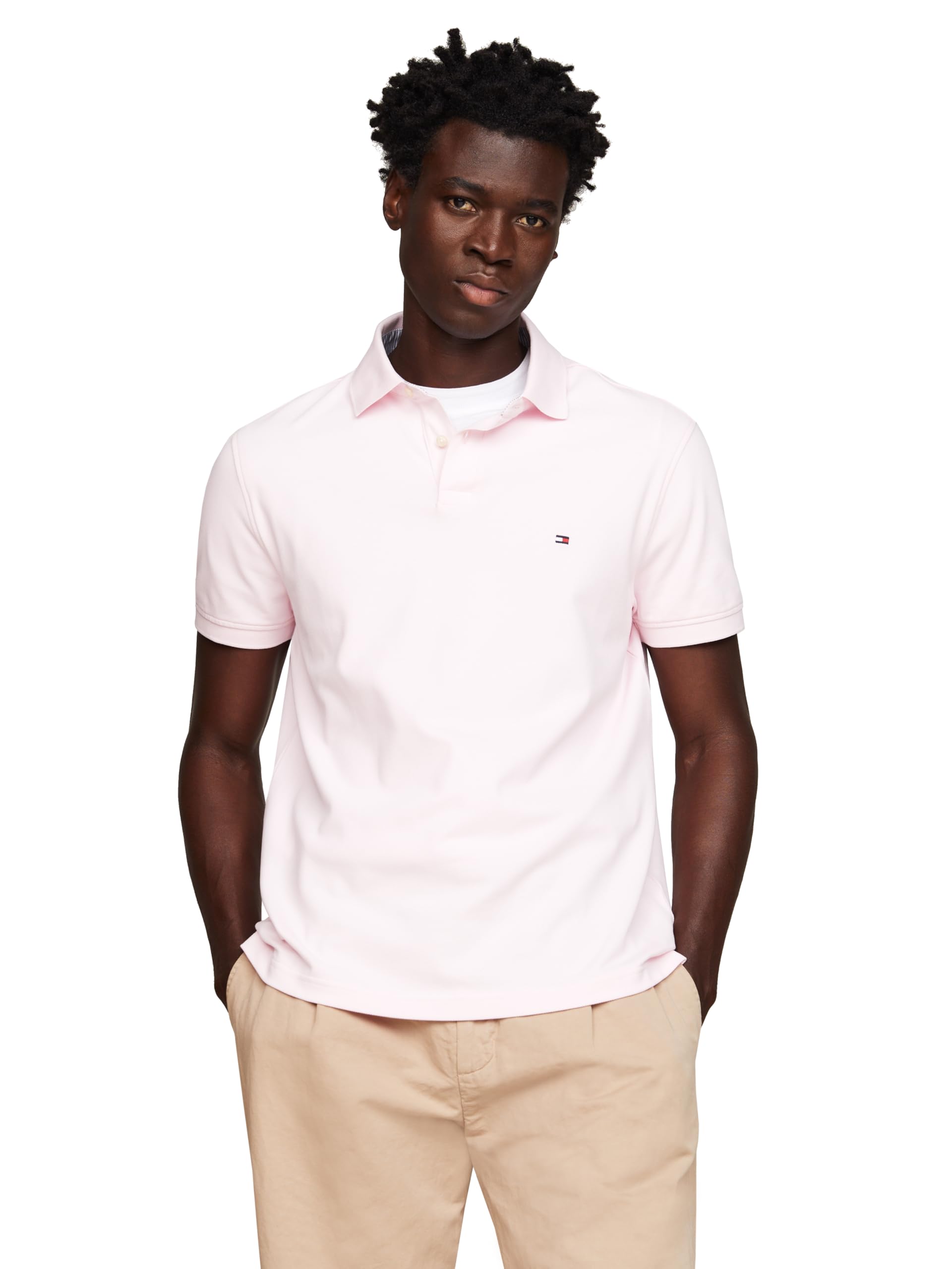 Foto 2 pulgar | Polo Tommy Hilfiger 1985 Slim De Manga Corta Para Hombre - Venta Internacional.