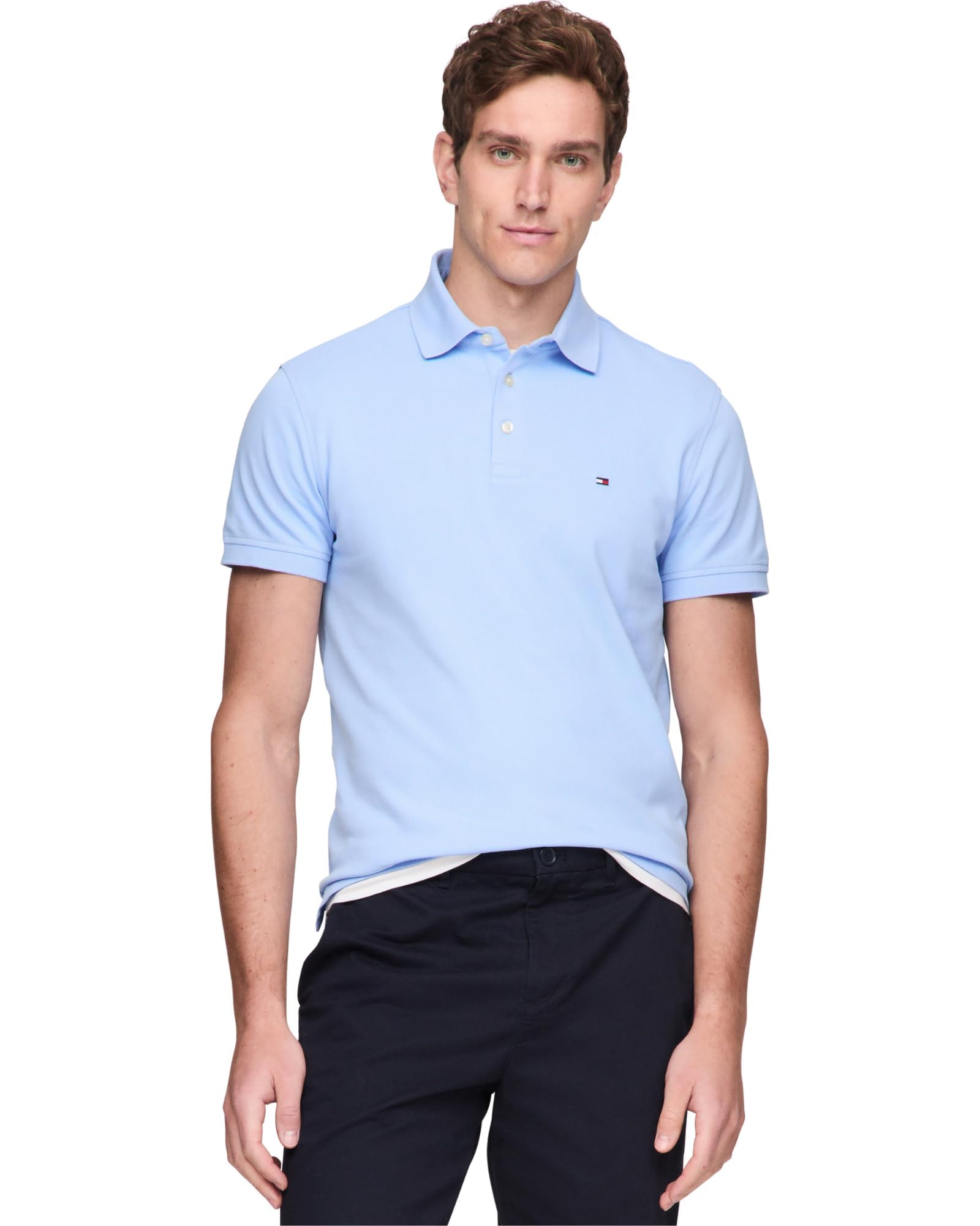 Foto 2 pulgar | Polo Tommy Hilfiger 1985 Slim De Manga Corta Para Hombre - Venta Internacional.