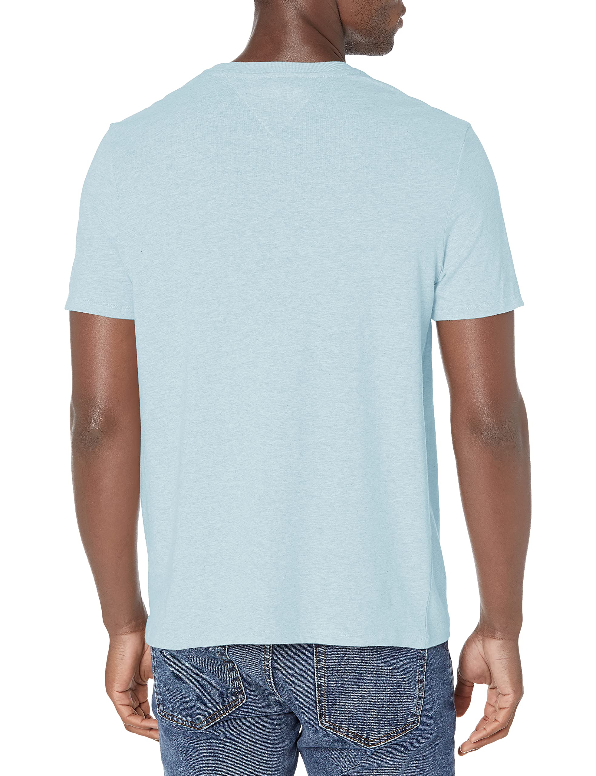 Foto 2 | Camiseta Tommy Hilfiger Essential De Manga Corta Con Bolsillo Azul - Venta Internacional.