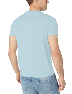 Foto 6 | Camiseta Tommy Hilfiger Essential De Manga Corta Con Bolsillo Azul - Venta Internacional.
