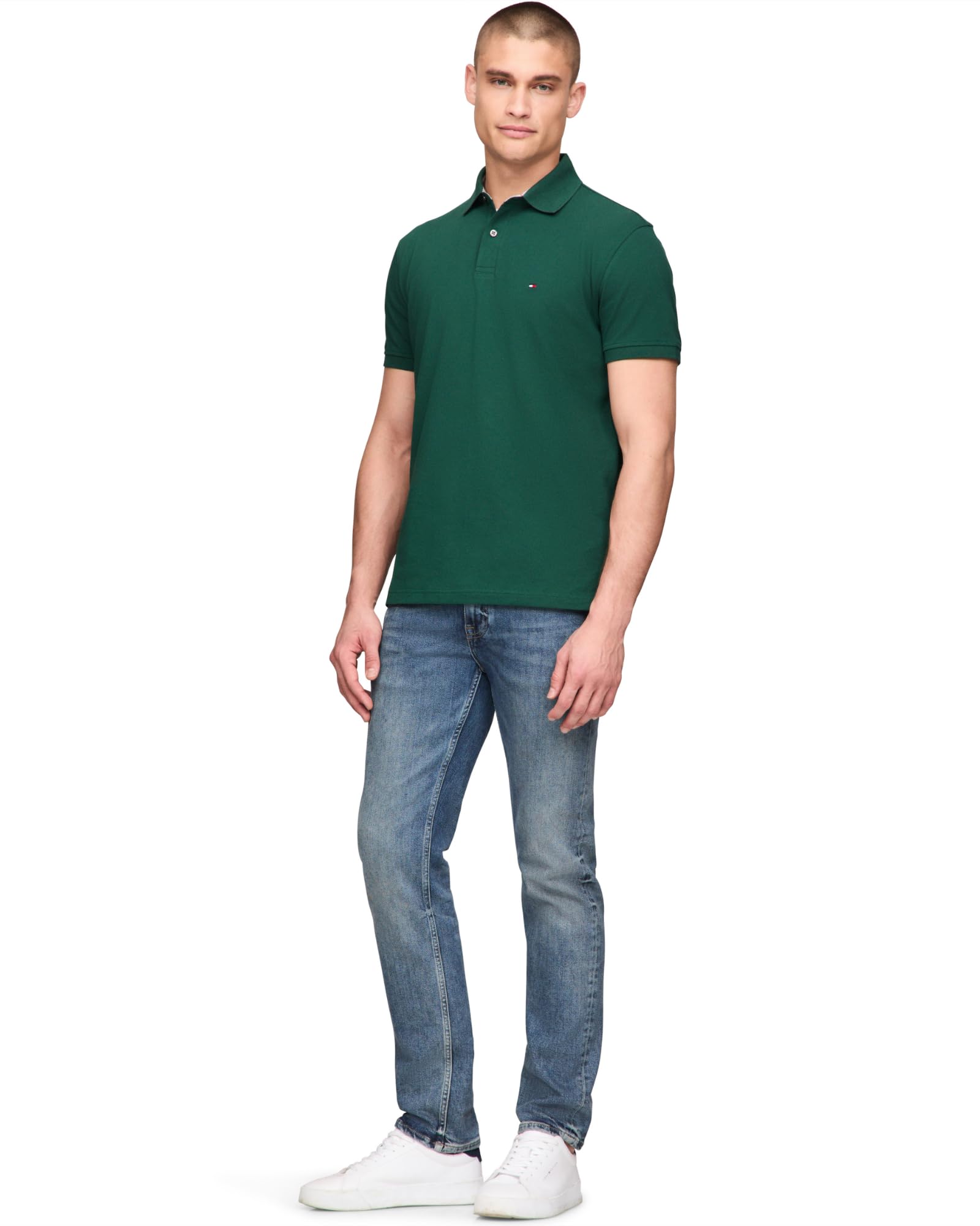 Foto 5 pulgar | Polo Tommy Hilfiger 1985 Slim De Manga Corta Para Hombre - Venta Internacional.