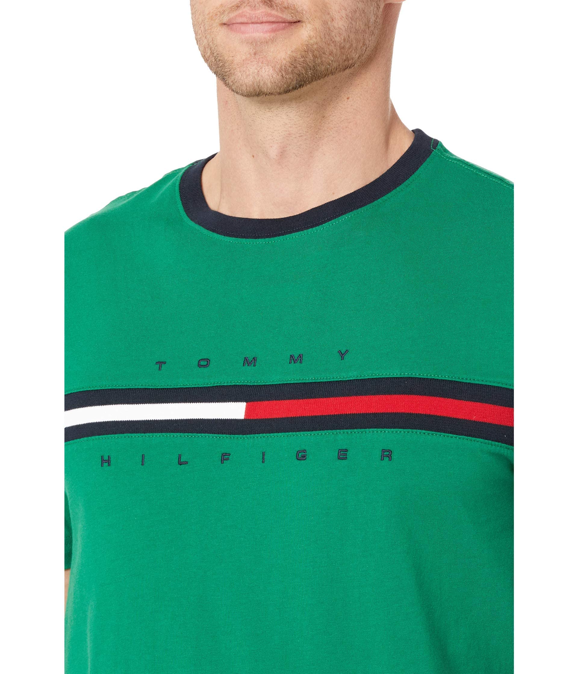 Foto 4 pulgar | Camiseta Tommy Hilfiger De Manga Corta Con Estampado De Rayas Exclusivas Para Hombre - Venta Internacional.