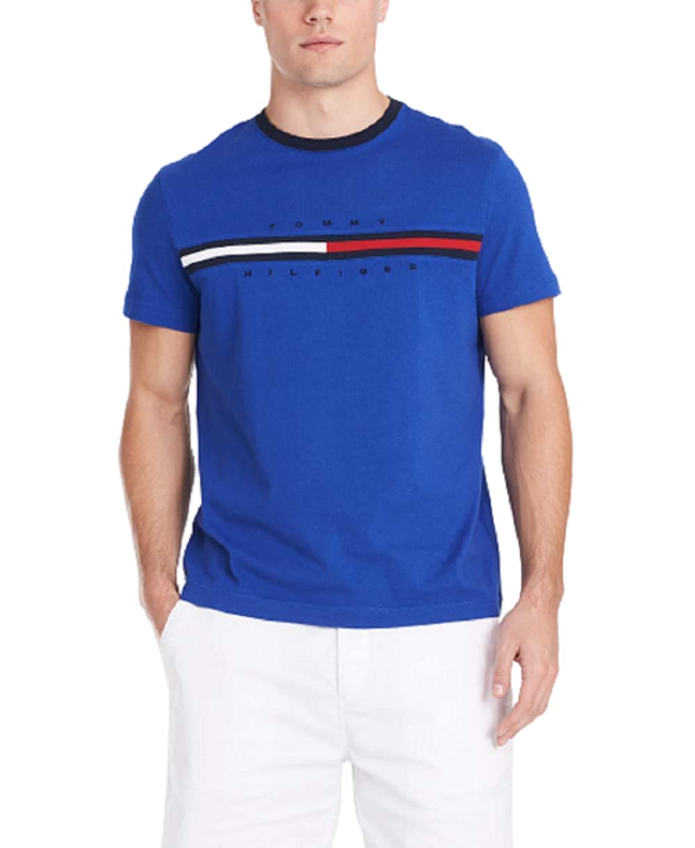 Foto 2 pulgar | Camiseta Tommy Hilfiger Para Hombre, Manga Corta, Cuello Redondo, Logotipo - Venta Internacional.
