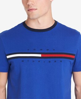 Foto 3 | Camiseta Tommy Hilfiger Para Hombre, Manga Corta, Cuello Redondo, Logotipo - Venta Internacional.