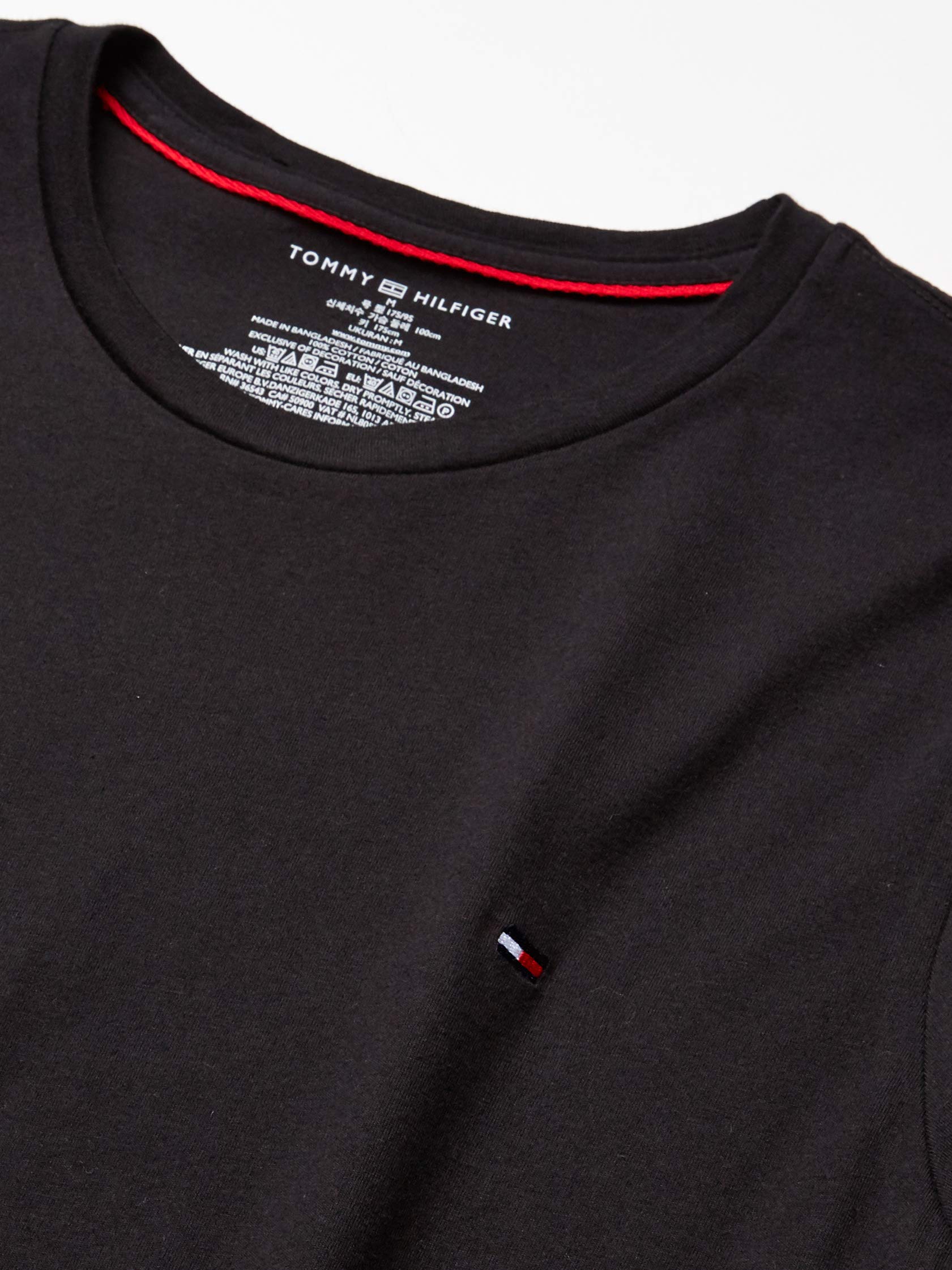 Foto 3 pulgar | Camiseta Tommy Hilfiger Para Hombre, Manga Corta, Cuello Redondo, Negra - Venta Internacional.