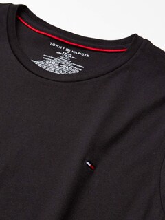 Foto 2 | Camiseta Tommy Hilfiger Para Hombre, Manga Corta, Cuello Redondo, Negra - Venta Internacional.