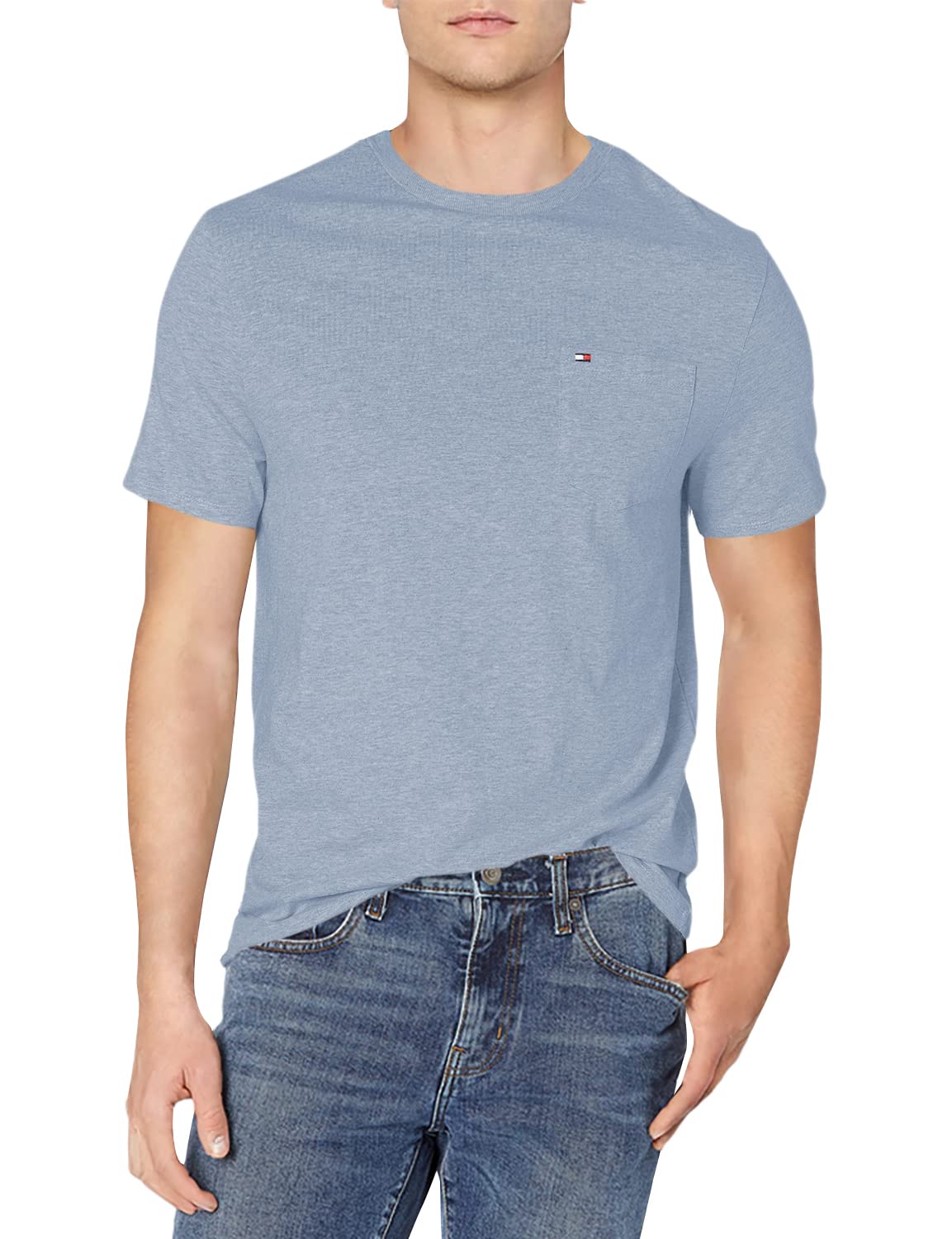 Foto 3 pulgar | Camiseta Tommy Hilfiger Grande Y Alta Con Bolsillo Para Hombre - Venta Internacional.