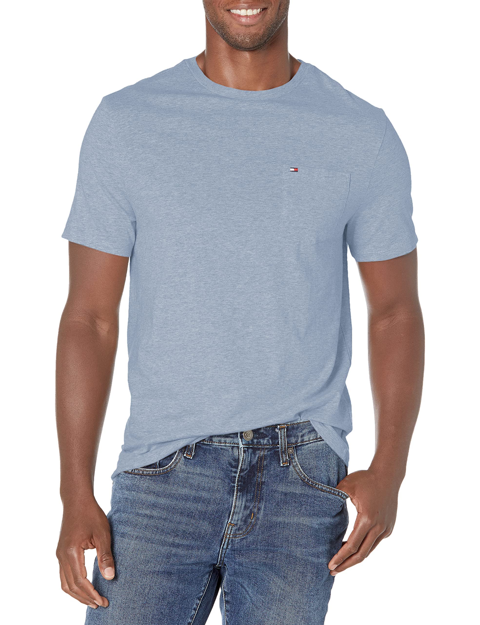 Foto 5 pulgar | Camiseta Tommy Hilfiger Grande Y Alta Con Bolsillo Para Hombre - Venta Internacional.