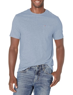 Foto 4 | Camiseta Tommy Hilfiger Grande Y Alta Con Bolsillo Para Hombre - Venta Internacional.