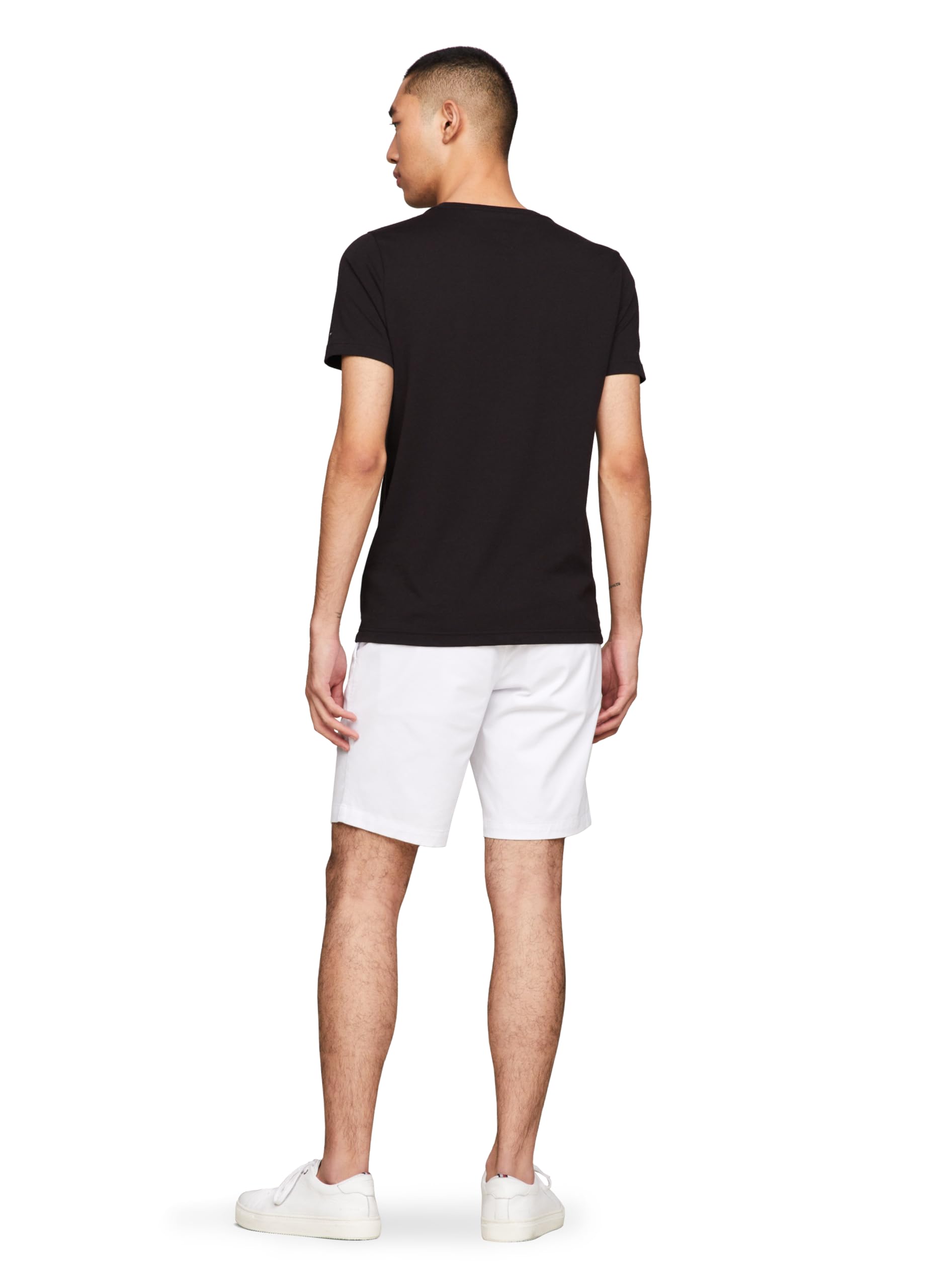 Foto 4 | Playera Tommy Hilfiger con Logo Bordado Negro para Hombre - Venta Internacional