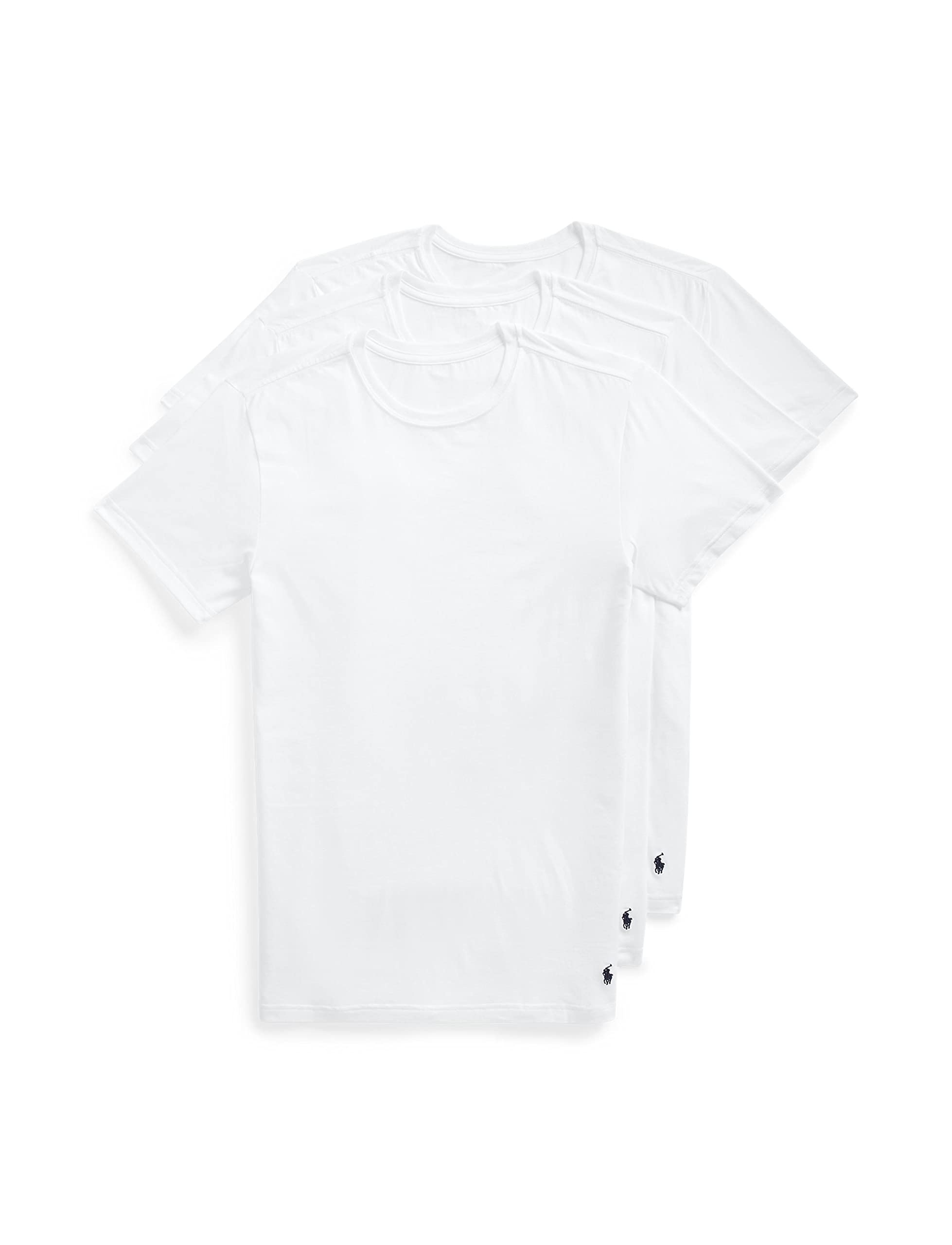 Foto 2 pulgar | Camiseta Polo Ralph Lauren Para Hombre, Ajustada Y Elástica, Paquete De 3 - Venta Internacional.