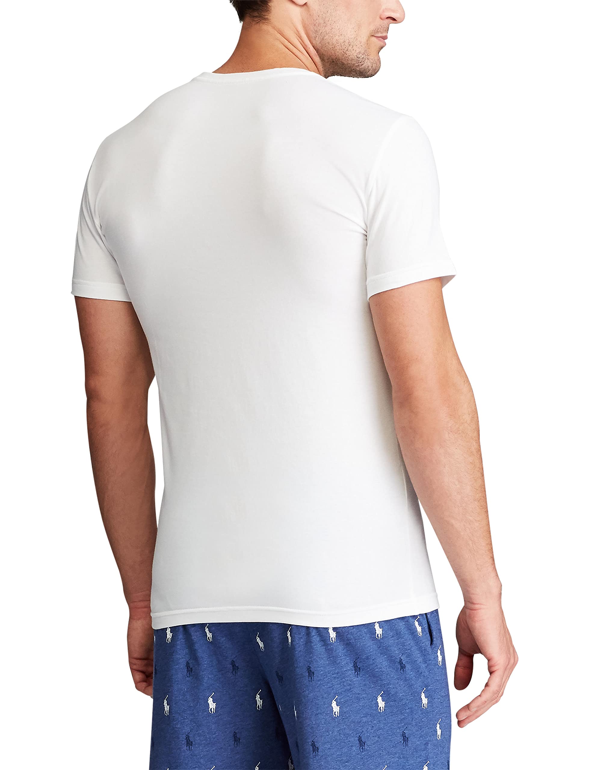 Foto 4 pulgar | Camiseta Polo Ralph Lauren Para Hombre, Ajustada Y Elástica, Paquete De 3 - Venta Internacional.