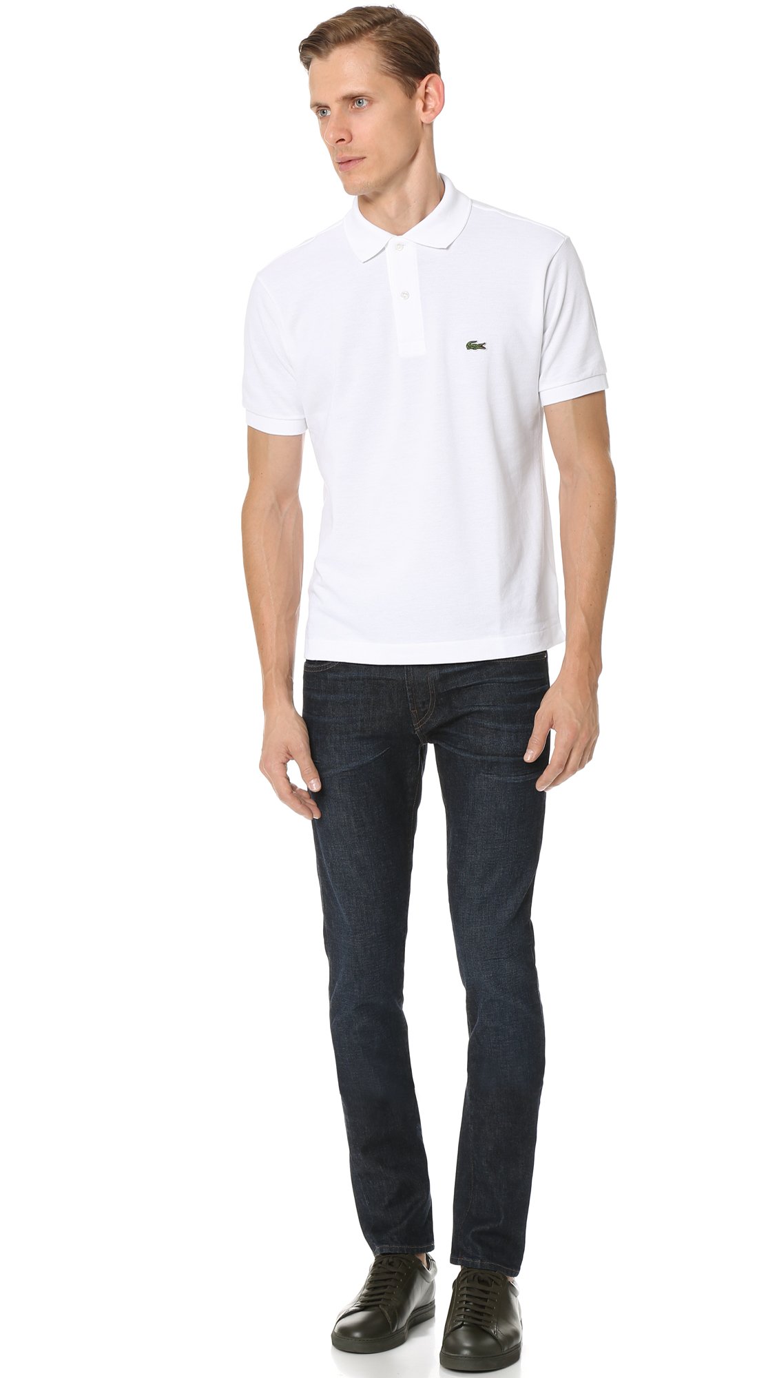 Foto 5 pulgar | Polo Lacoste Classic Chine L.12.12 Blanco para Hombre - Venta Internacional